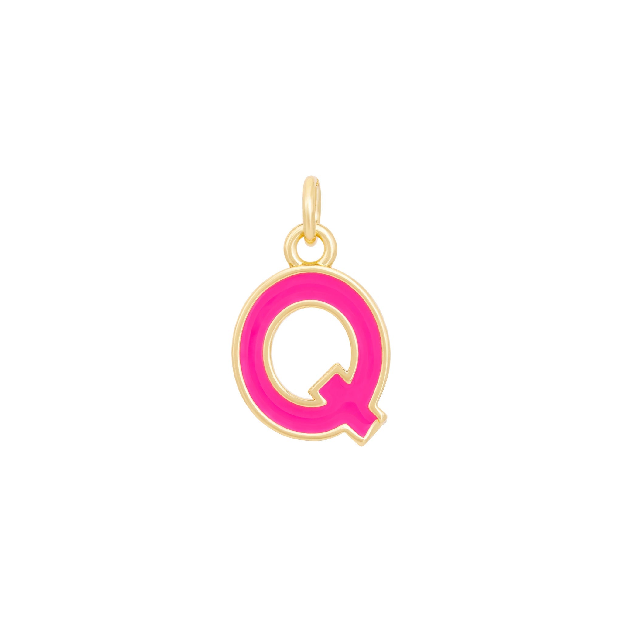 Pink & Gold Letter Charms A-Z