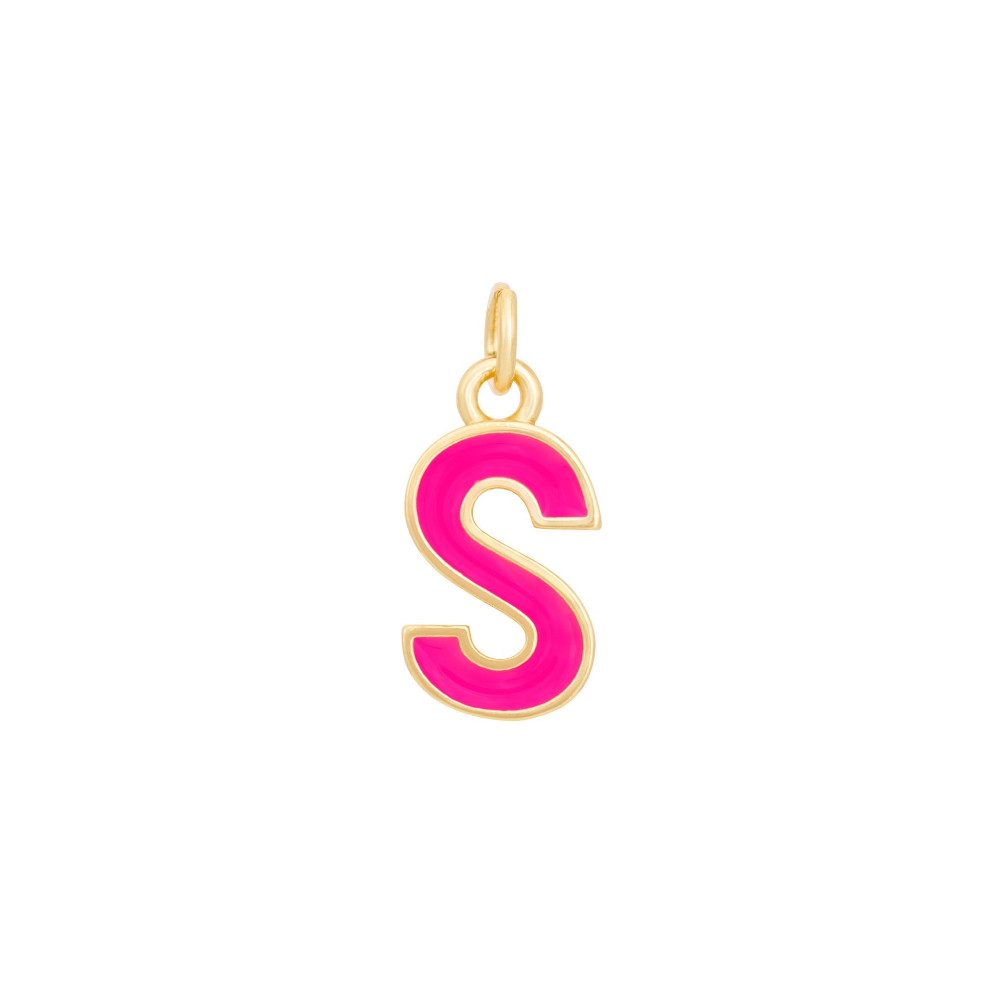 Pink & Gold Letter Charms A-Z