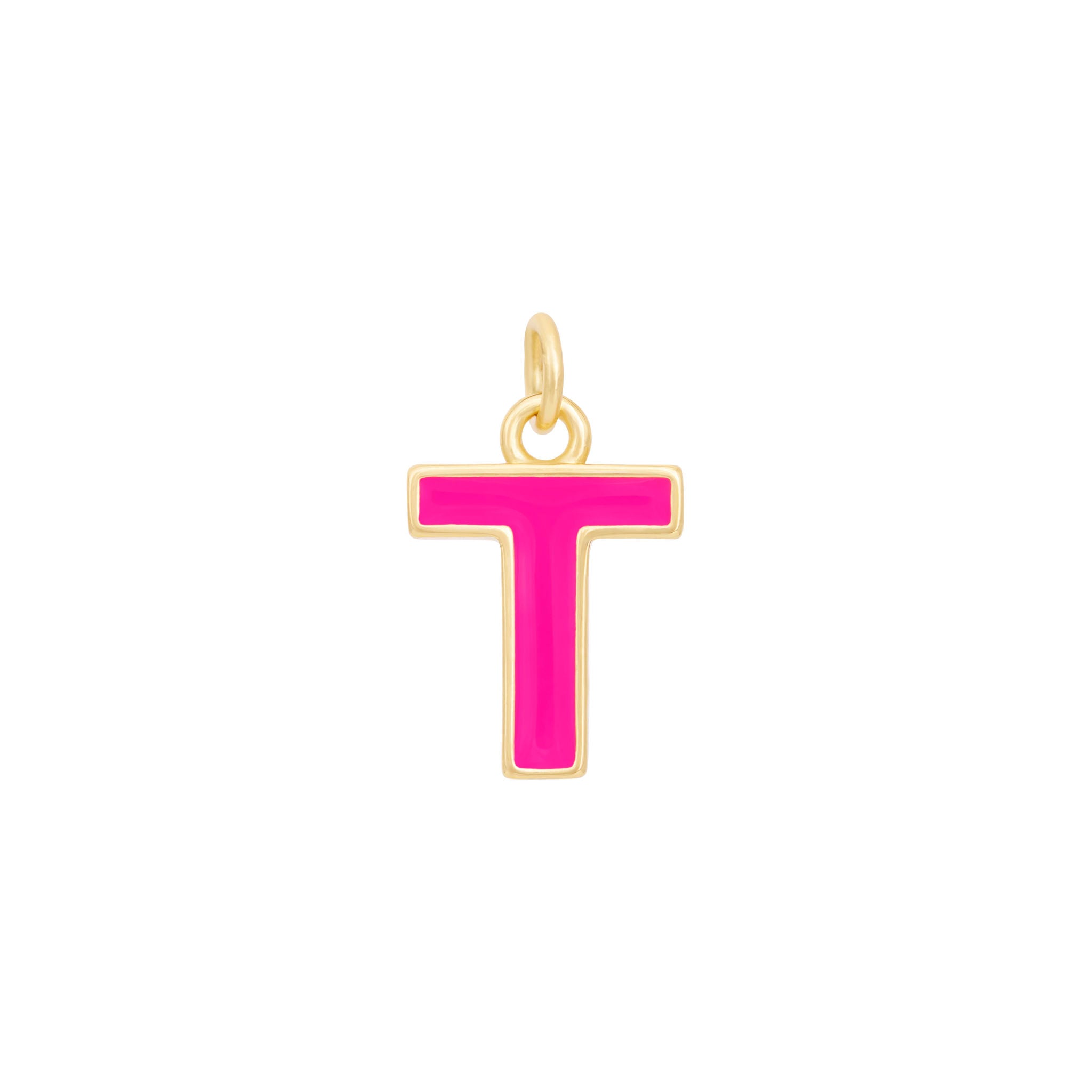 Pink & Gold Letter Charms A-Z