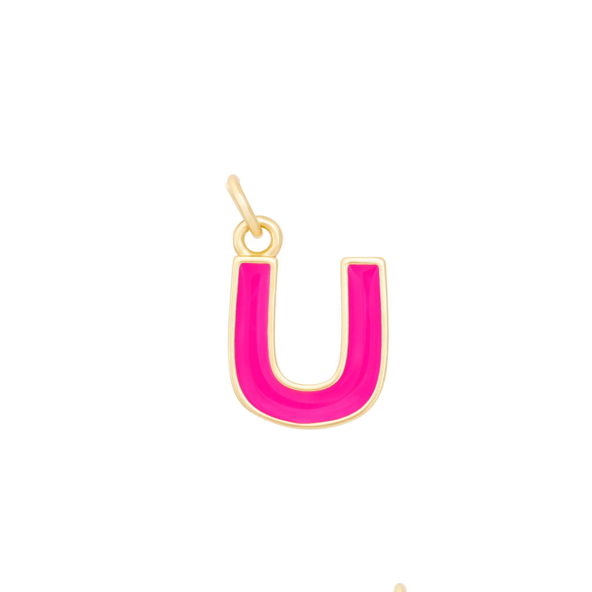 Pink & Gold Letter Charms A-Z