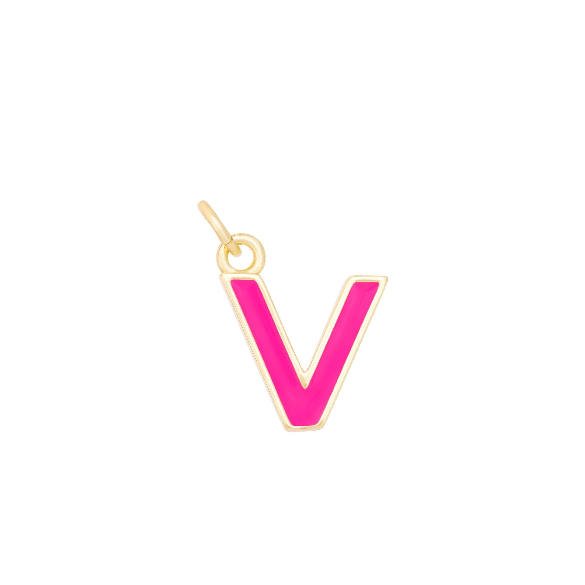 Pink & Gold Letter Charms A-Z