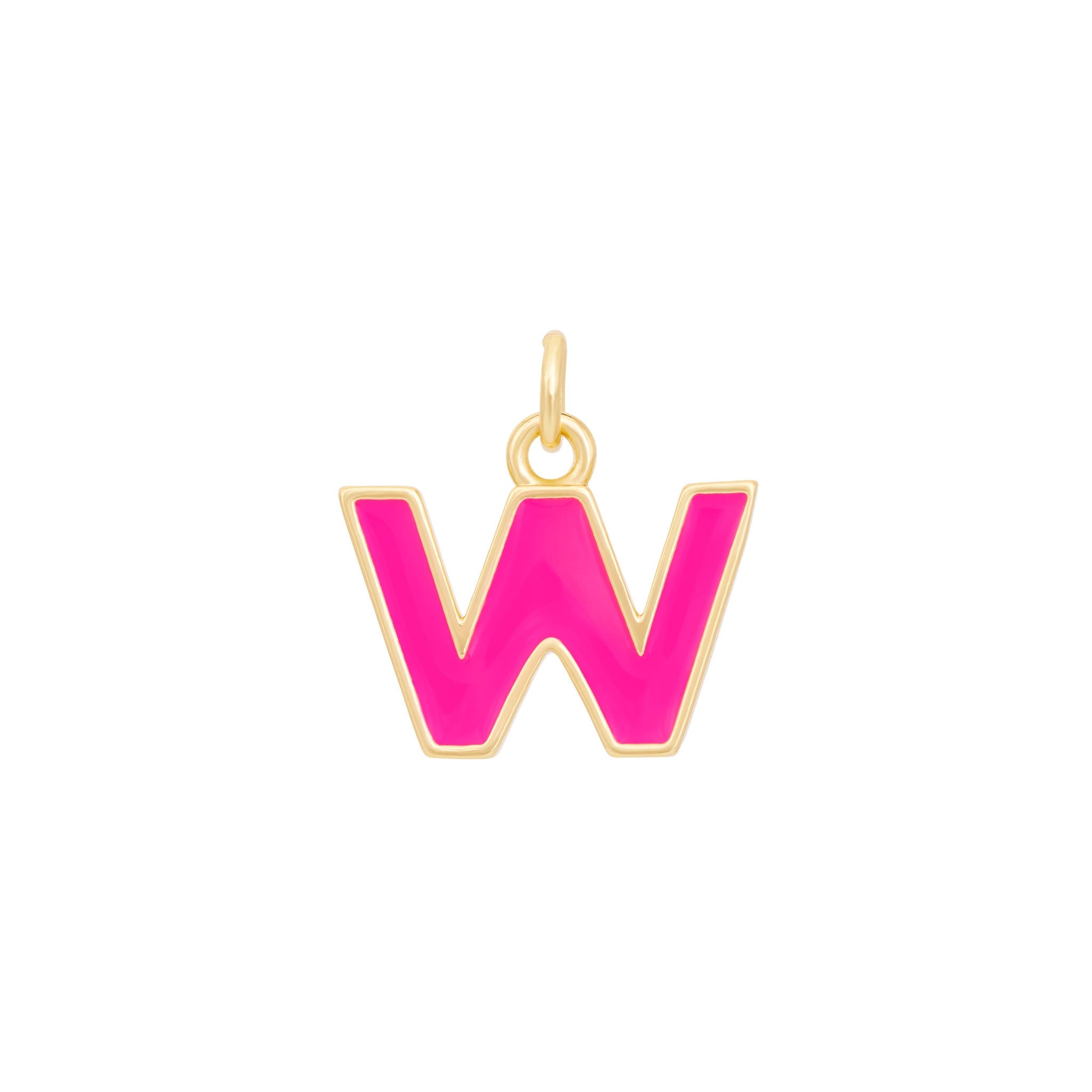 Pink & Gold Letter Charms A-Z