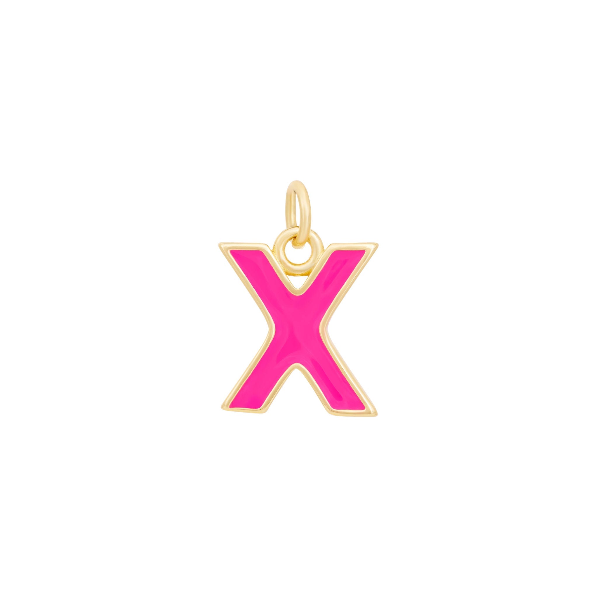 Pink & Gold Letter Charms A-Z