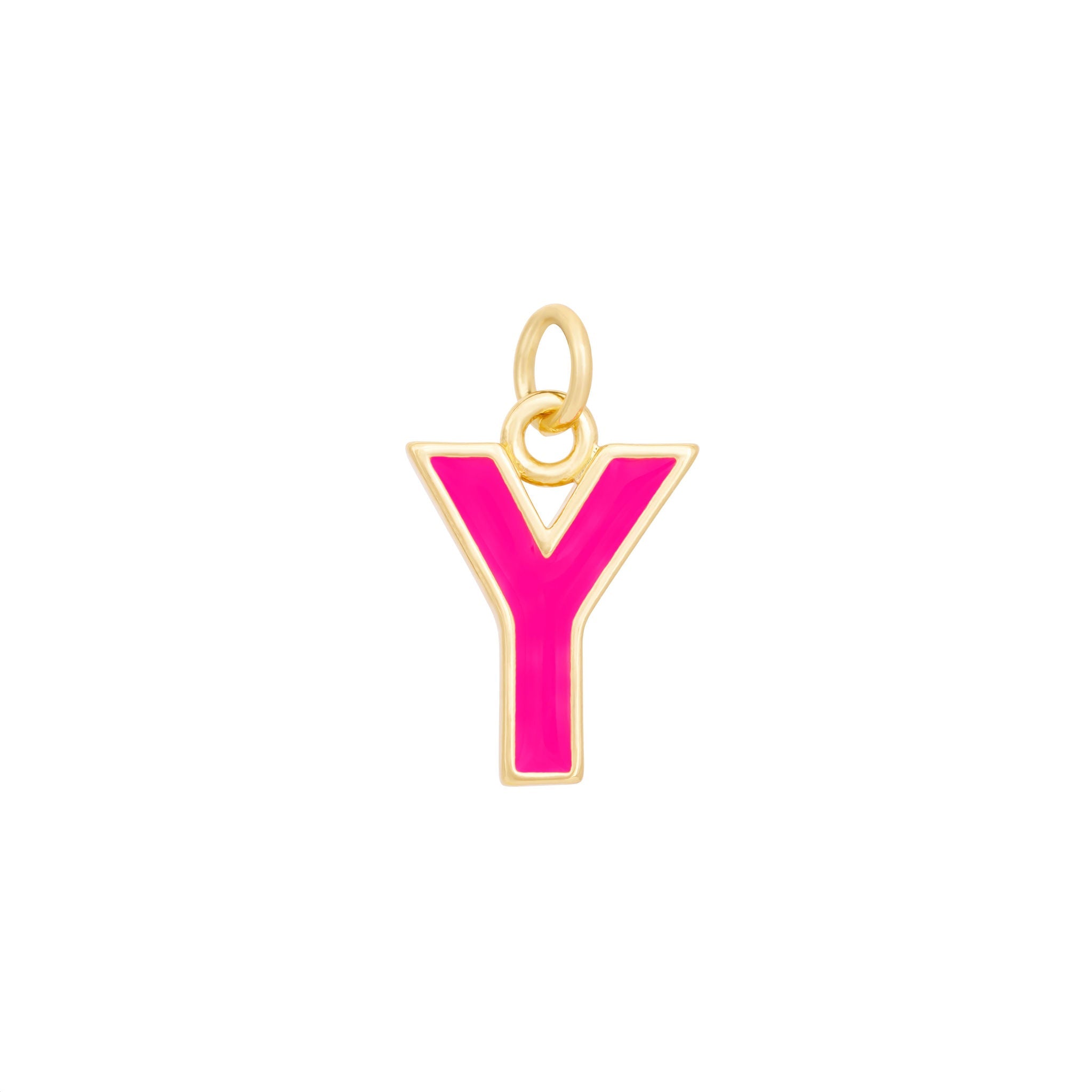 Pink & Gold Letter Charms A-Z