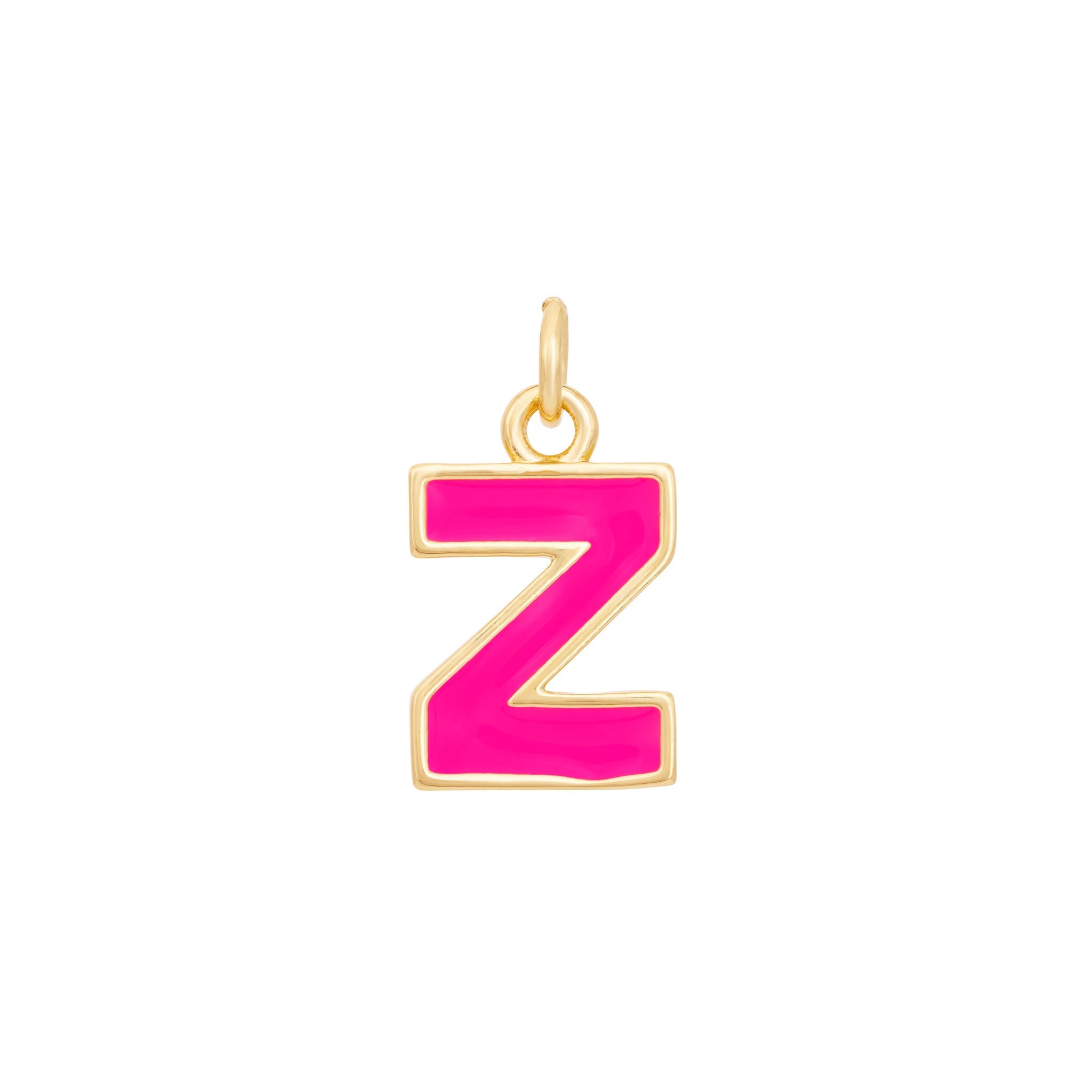 Pink & Gold Letter Charms A-Z