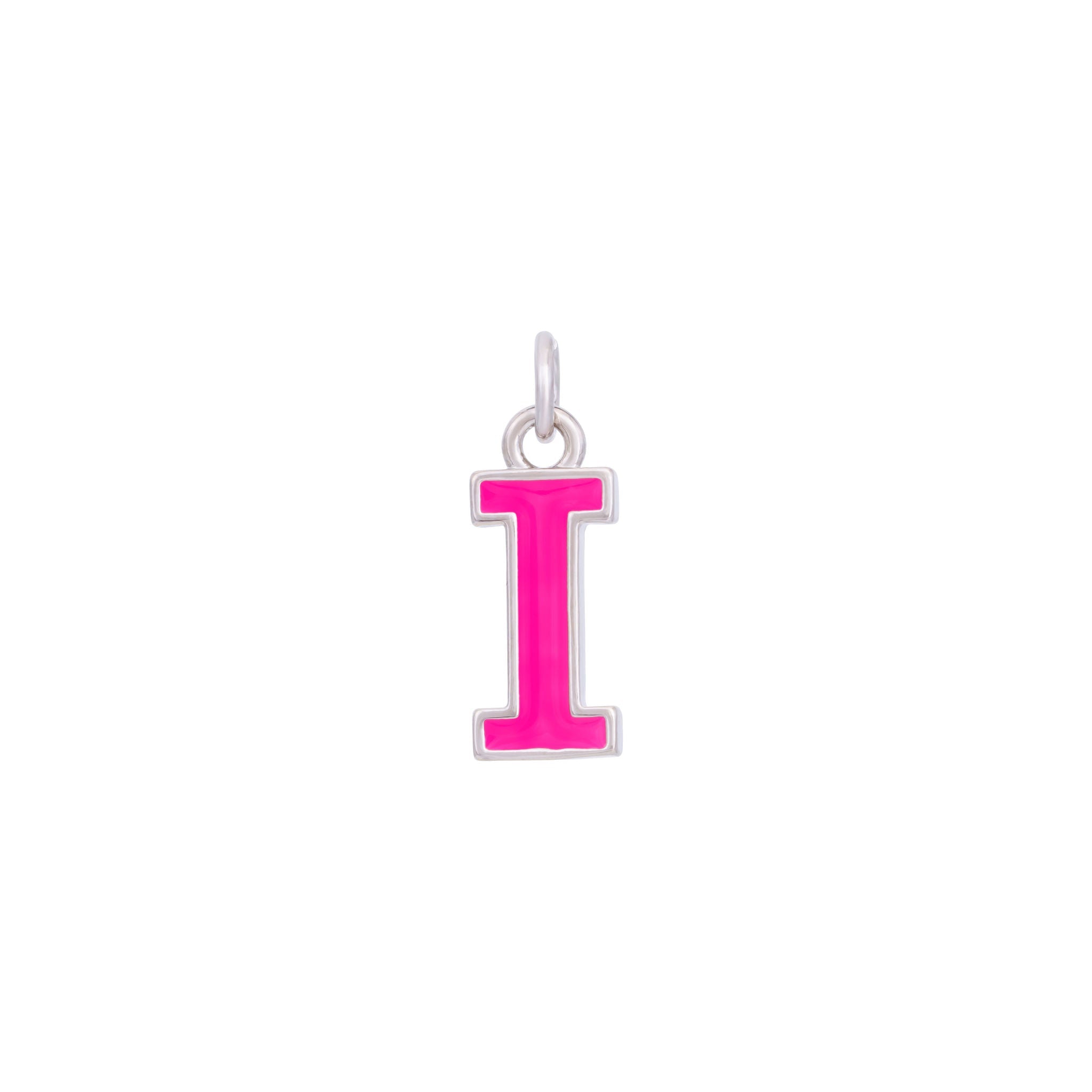 Pink & Silver Letter Charms A-Z