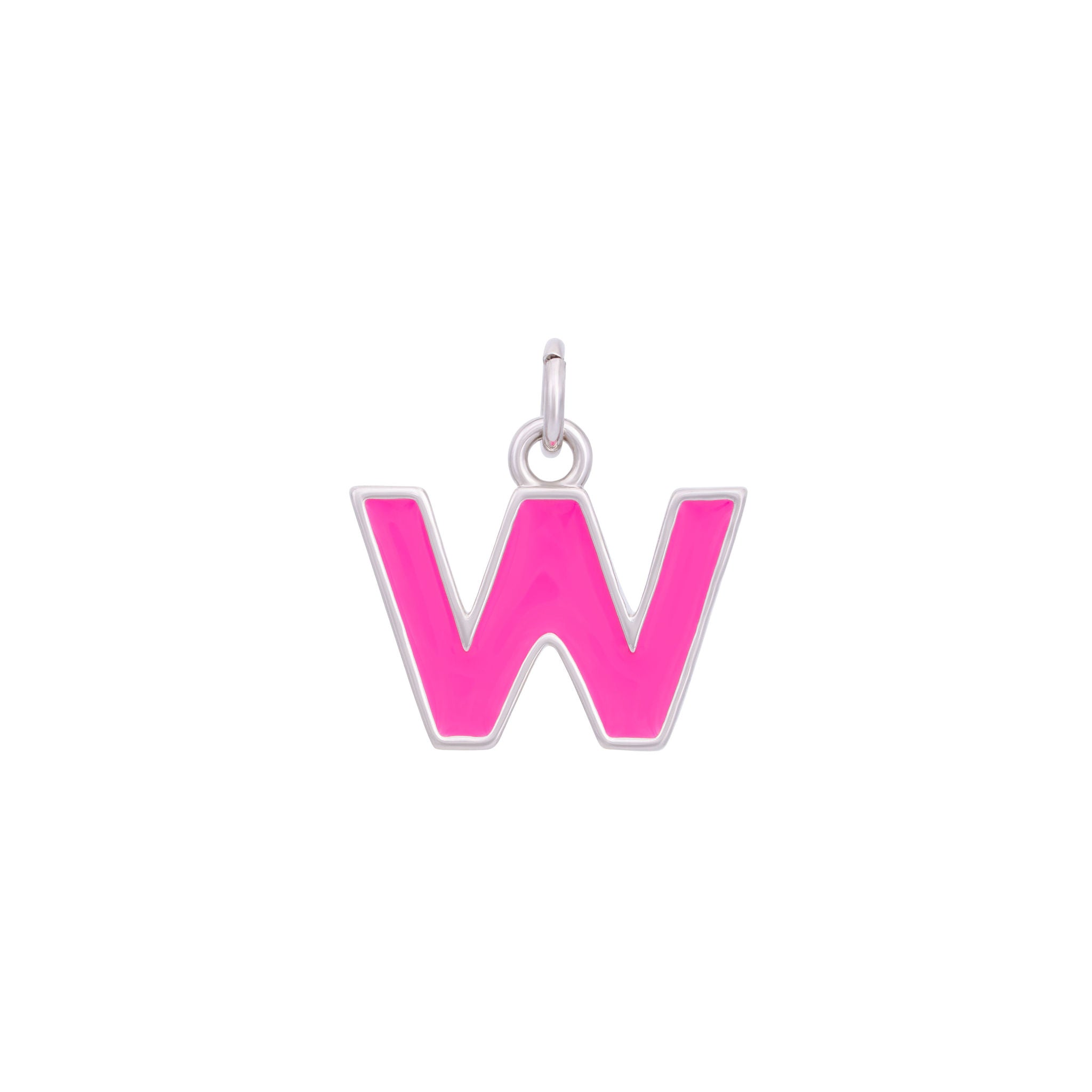 Pink & Silver Letter Charms A-Z