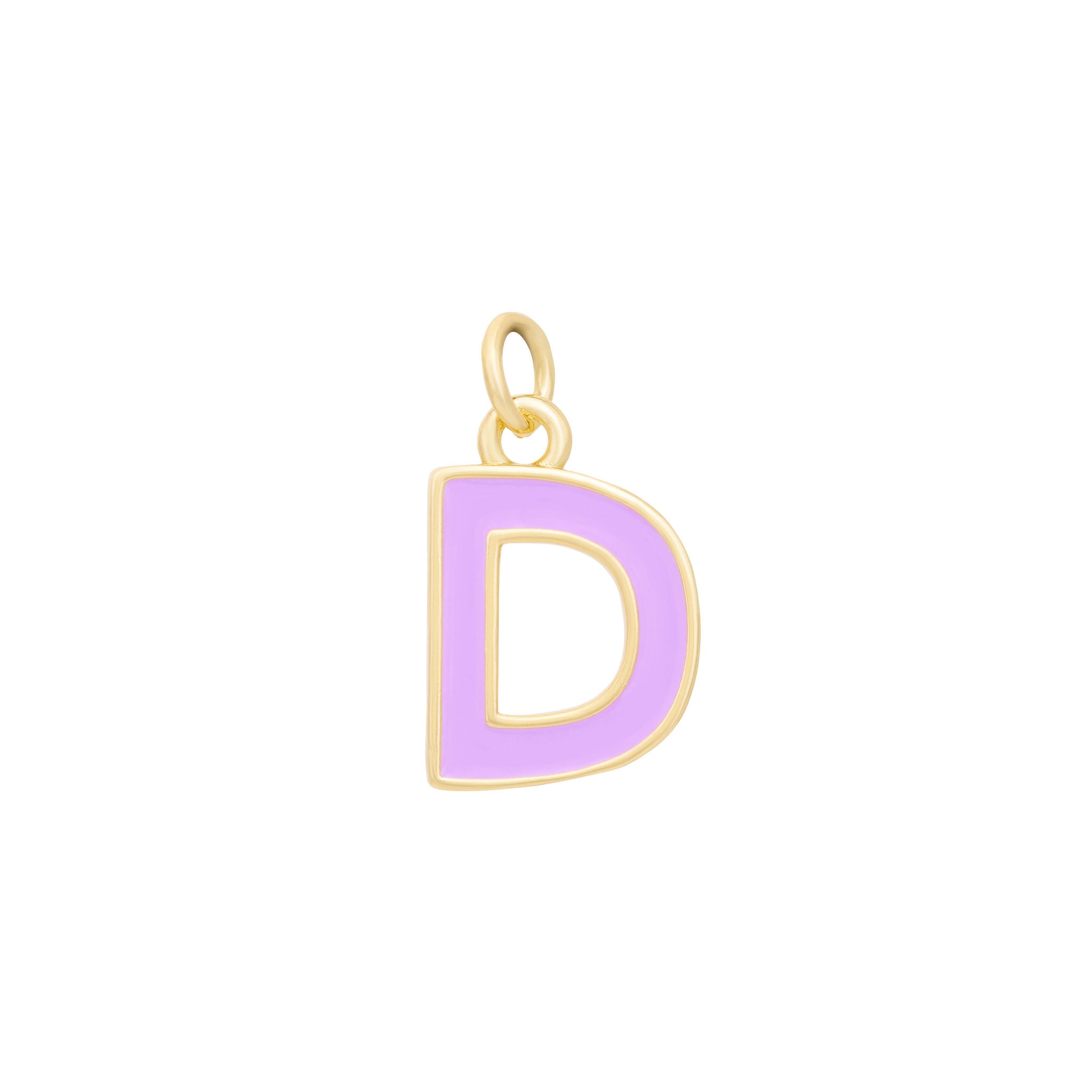 Purple & Gold Letter Charms A-Z
