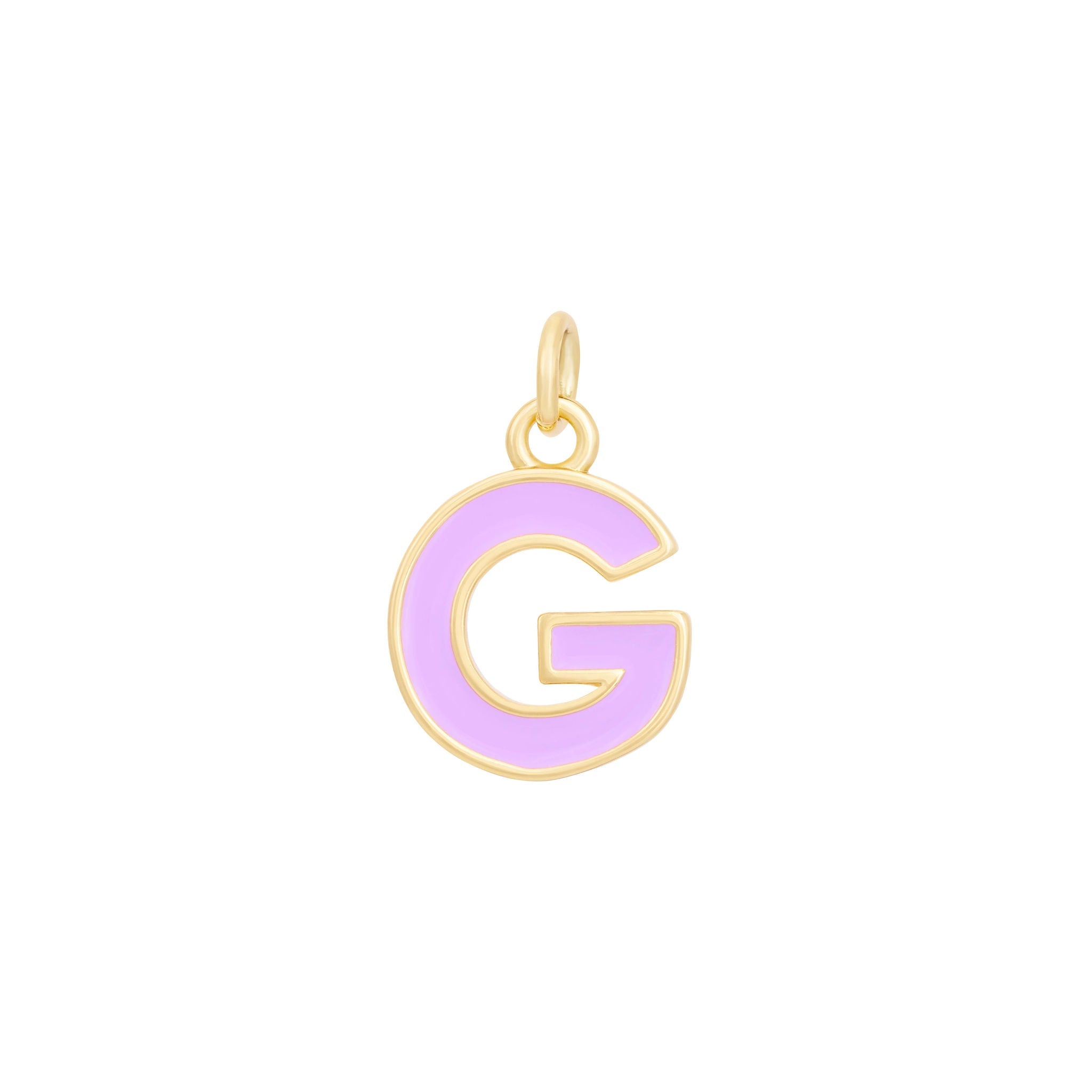 Purple & Gold Letter Charms A-Z