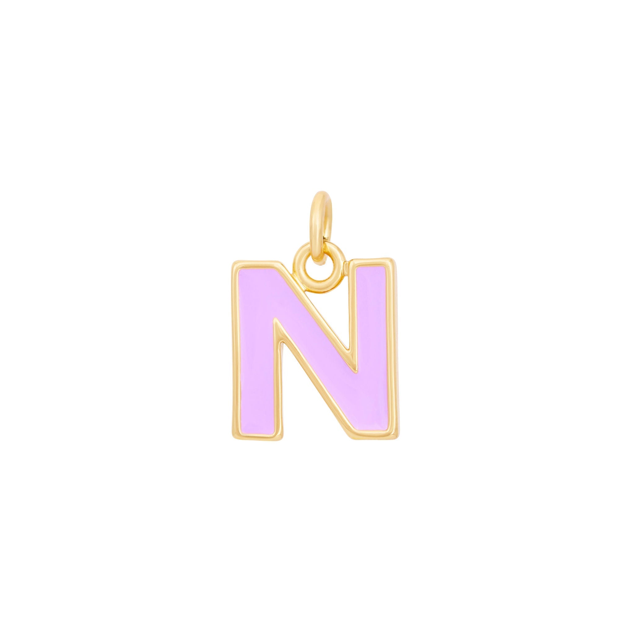 Purple & Gold Letter Charms A-Z