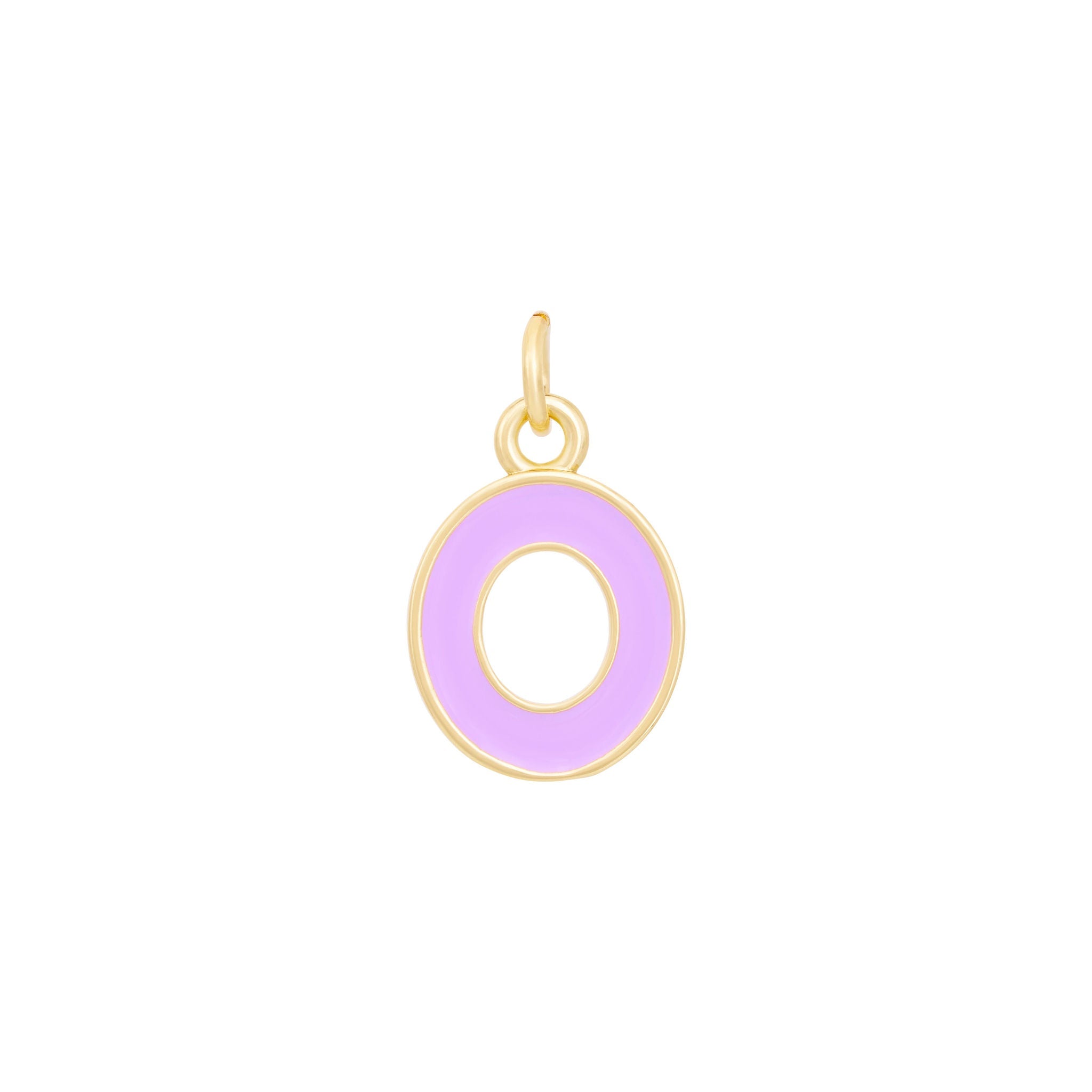 Purple & Gold Letter Charms A-Z