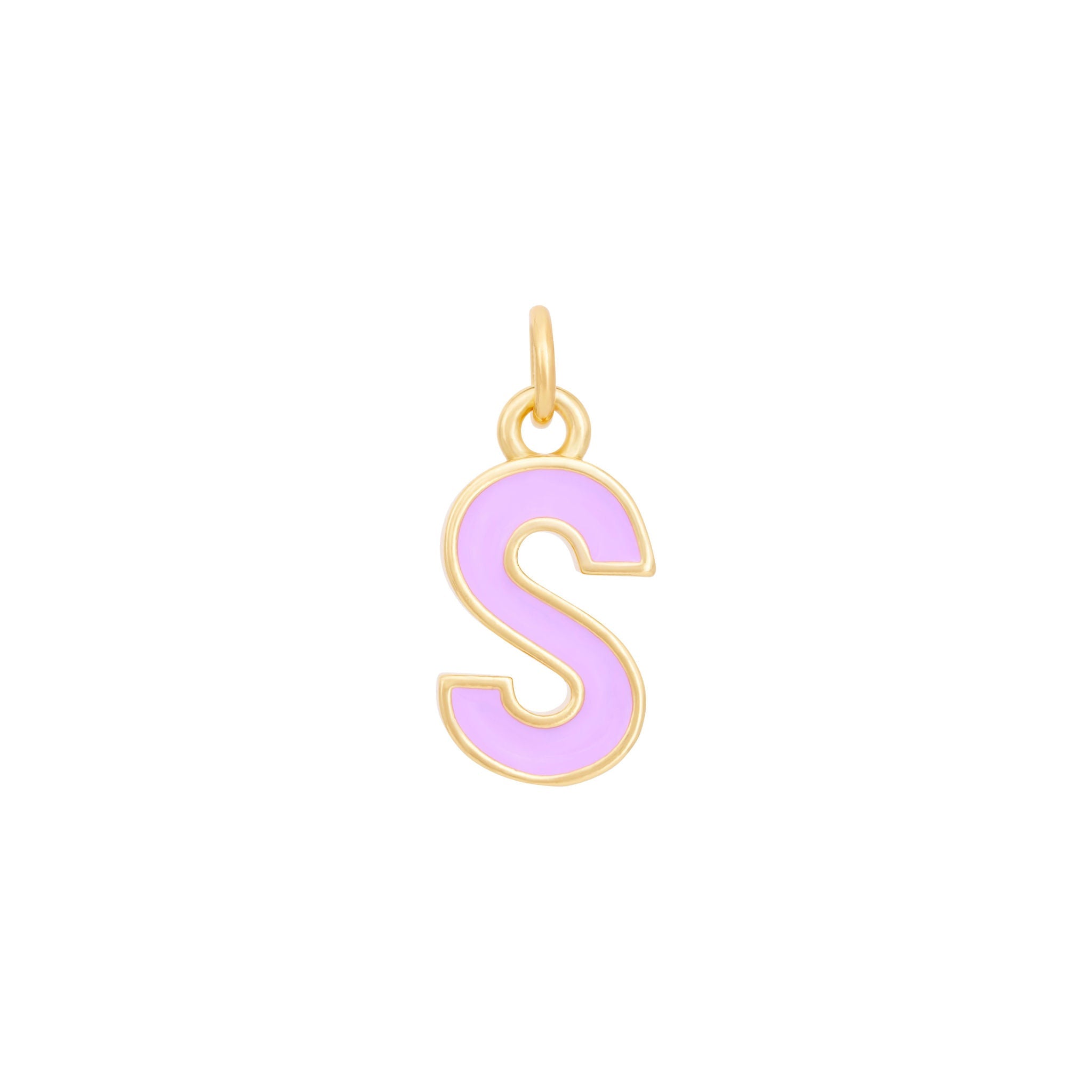 Purple & Gold Letter Charms A-Z