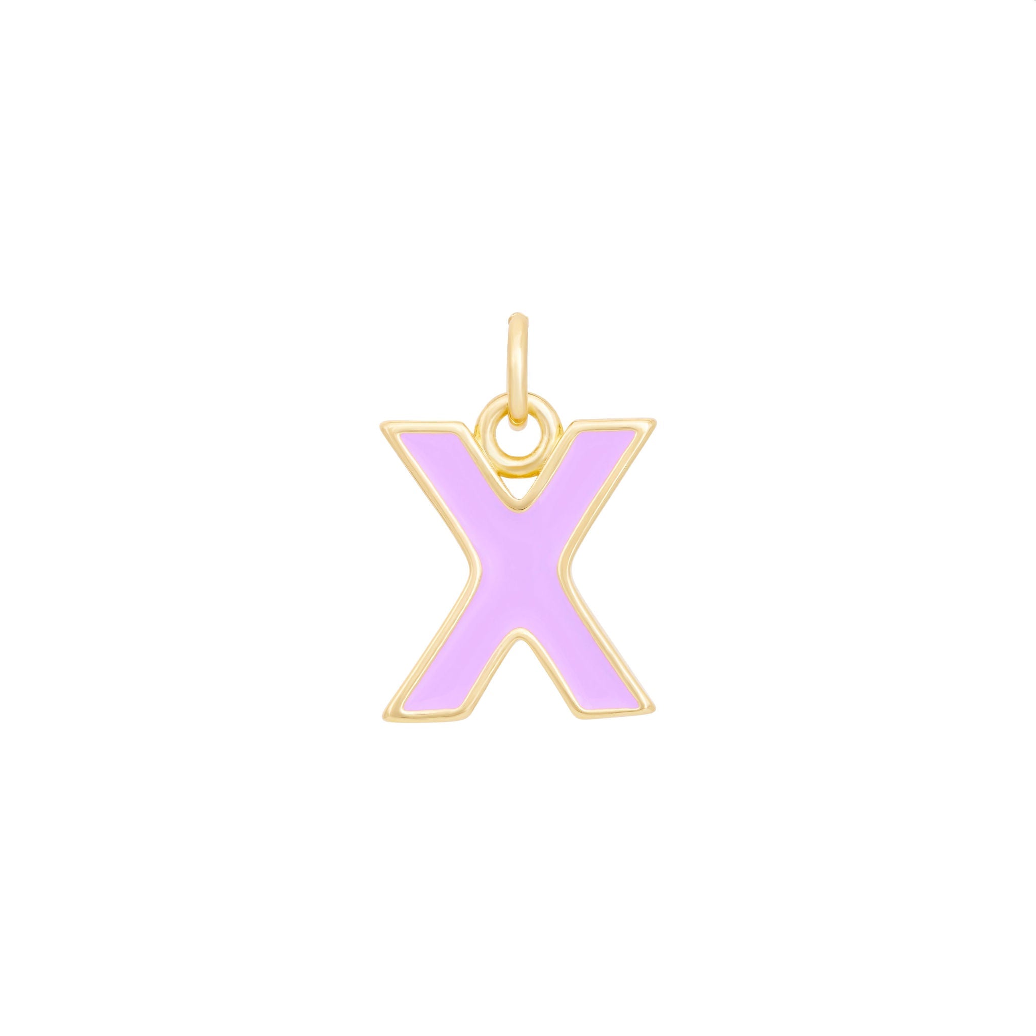 Purple & Gold Letter Charms A-Z
