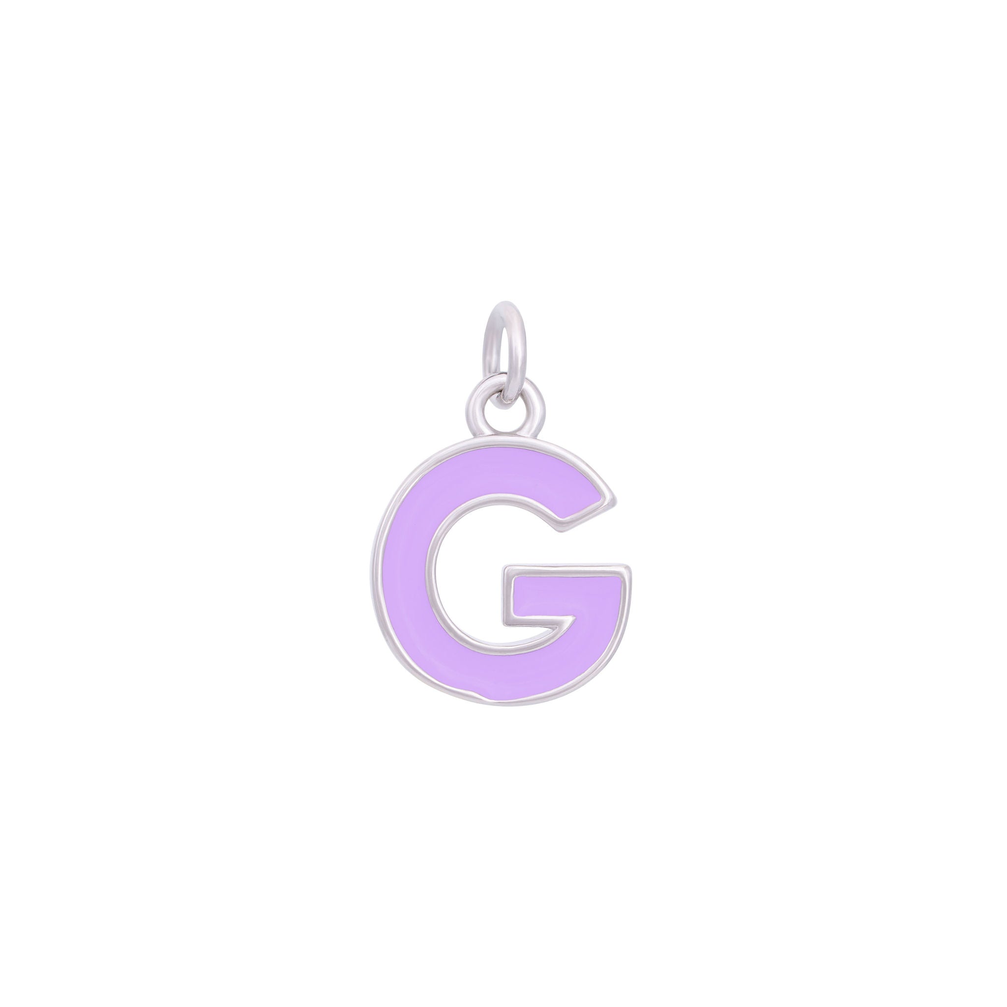 Purple & Silver Letter Charms A-Z