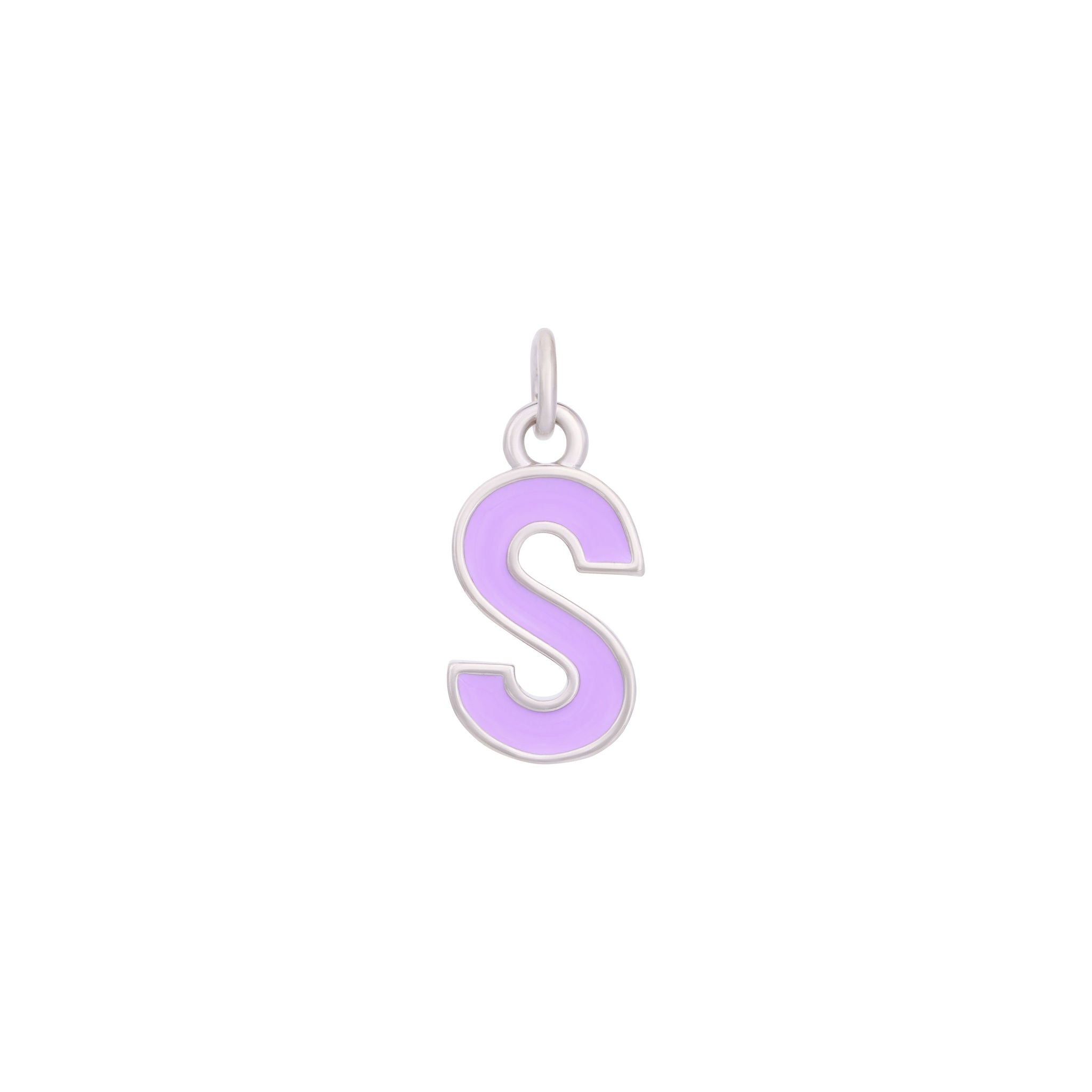 Purple & Silver Letter Charms A-Z