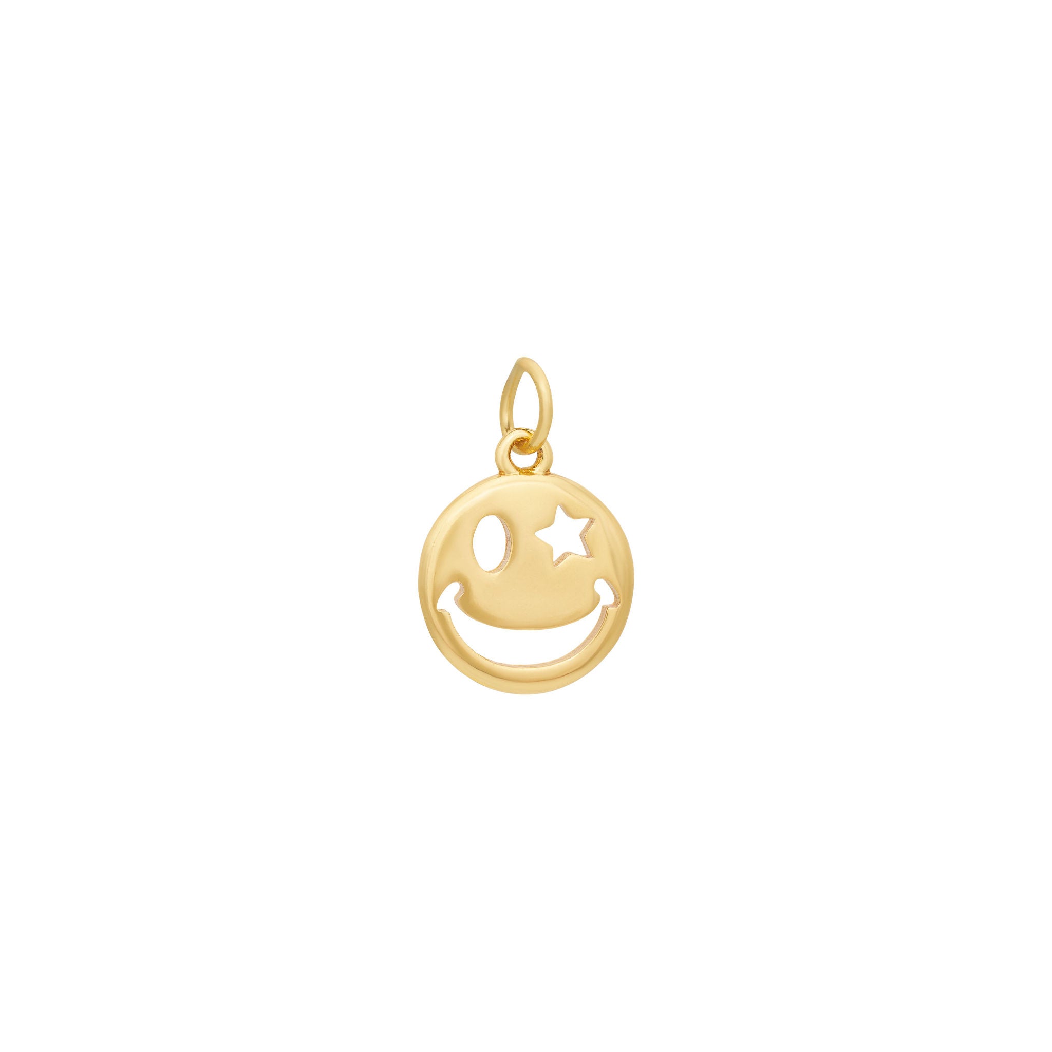 Gold Smile Emoji Charm