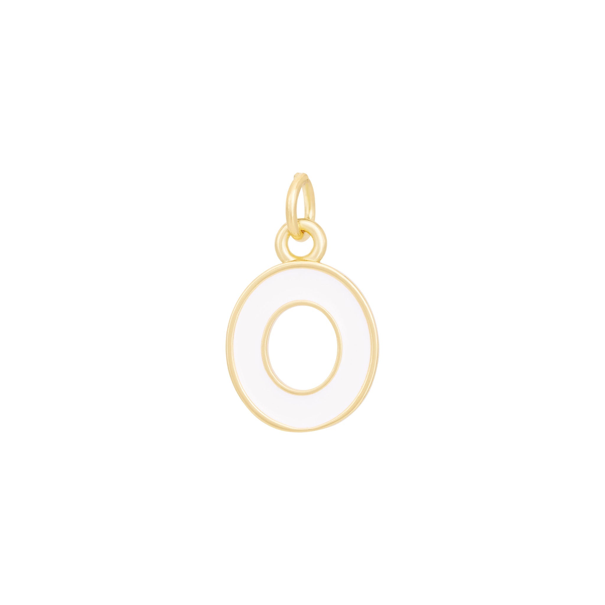 White & Gold Letter Charms A-Z