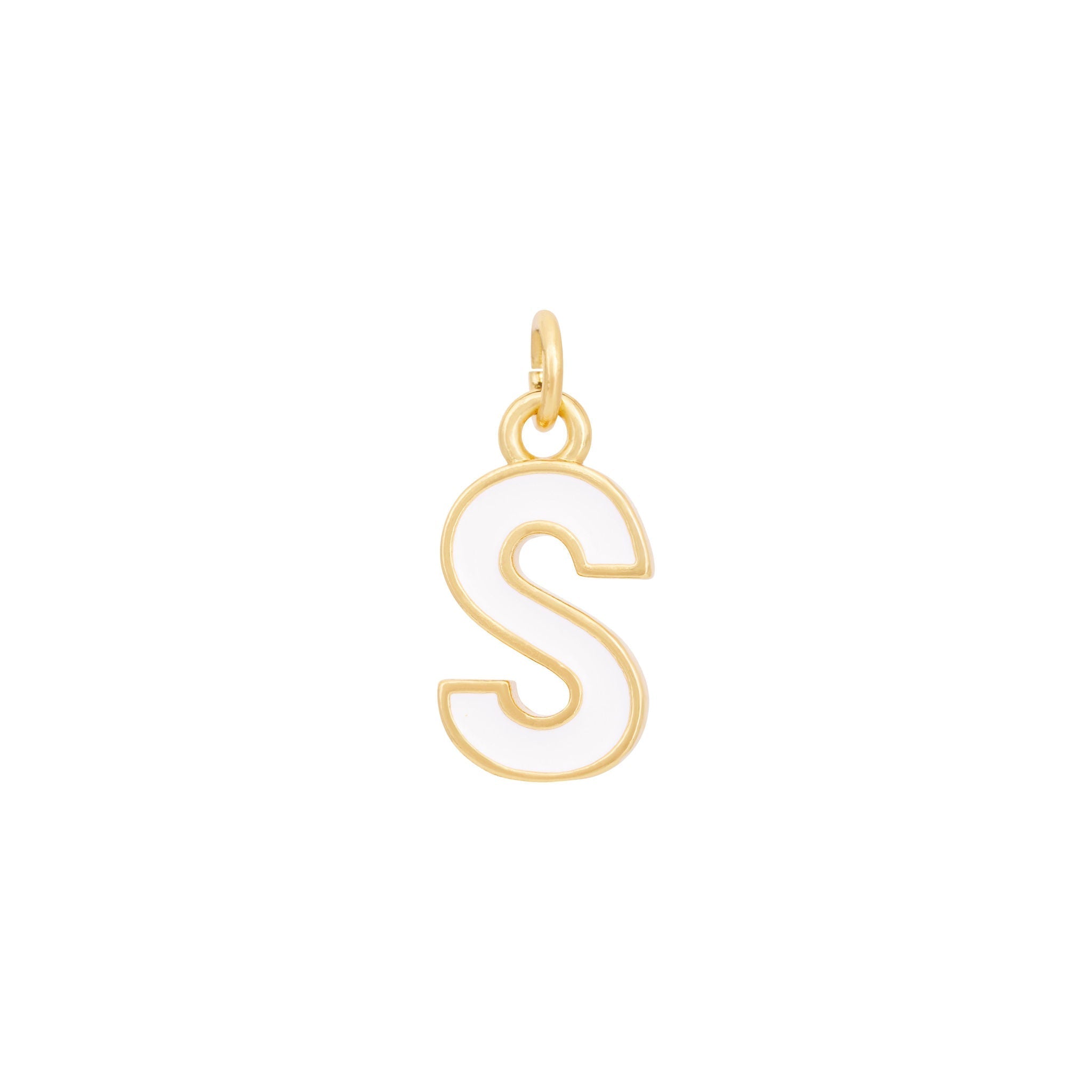White Gold letter S#Color_White