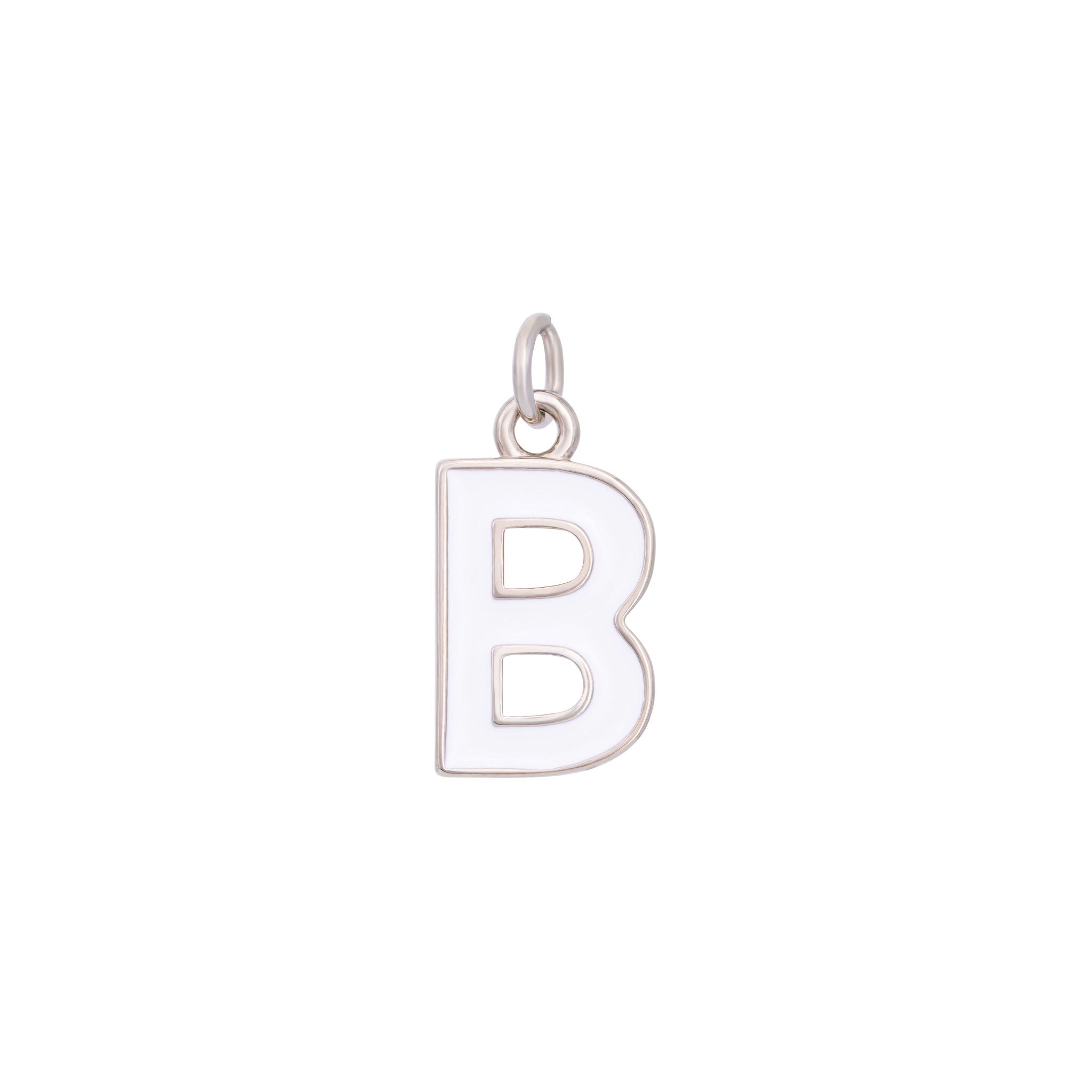 White & Silver Letter Charms A-Z
