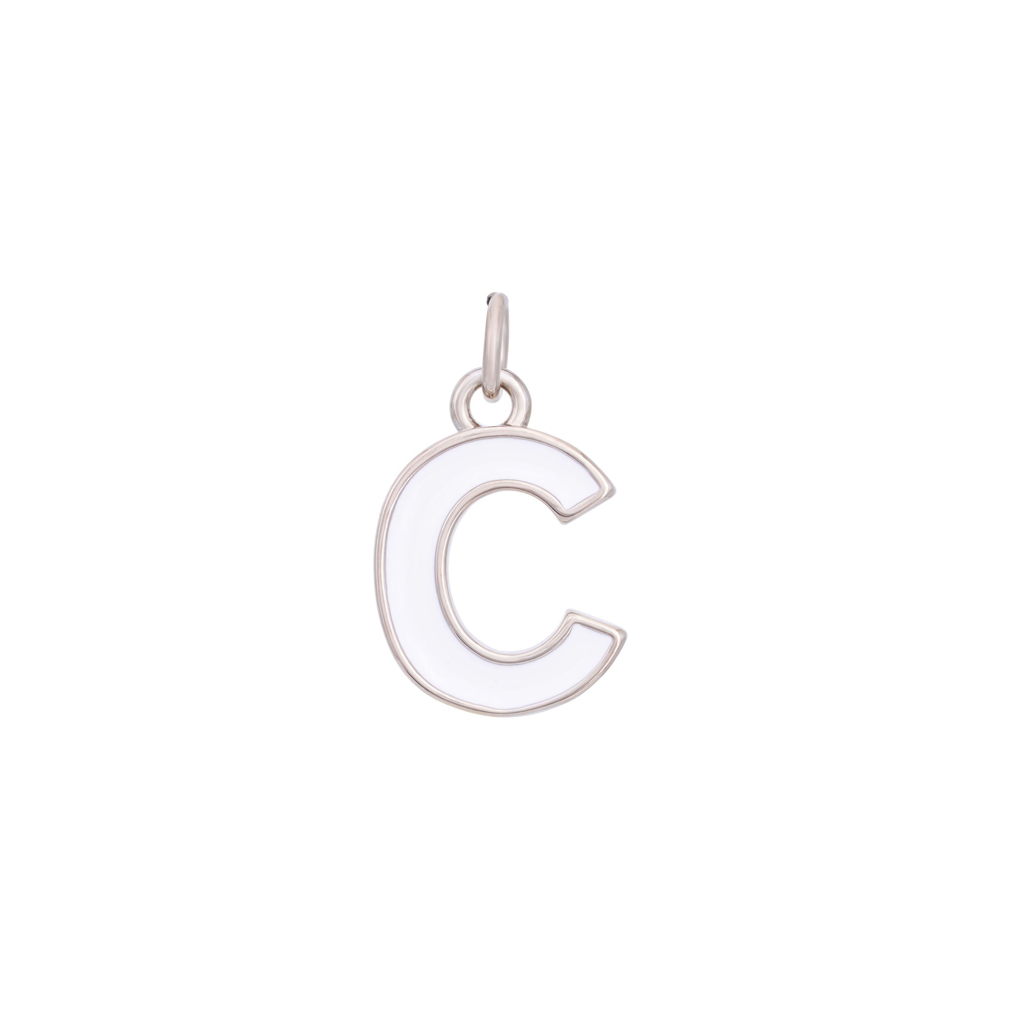 White & Silver Letter Charms A-Z