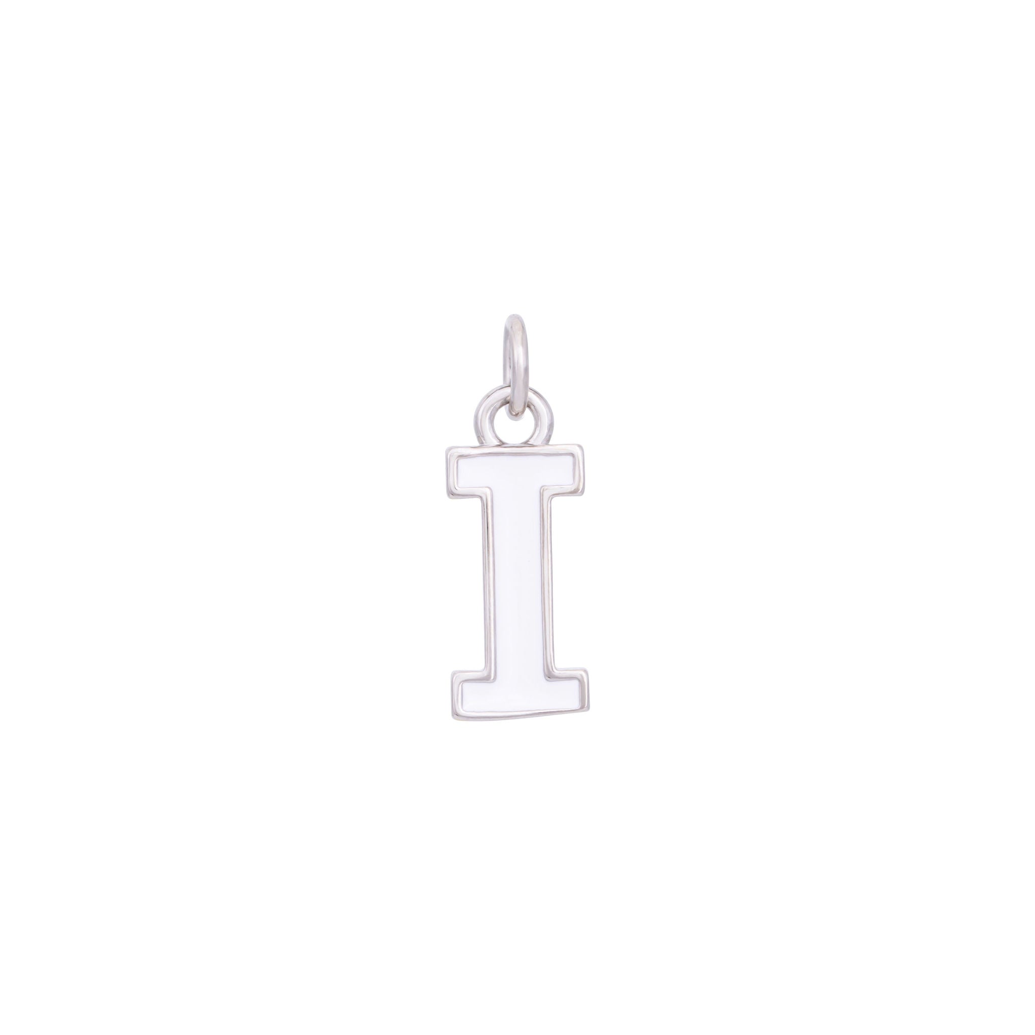White & Silver Letter Charms A-Z