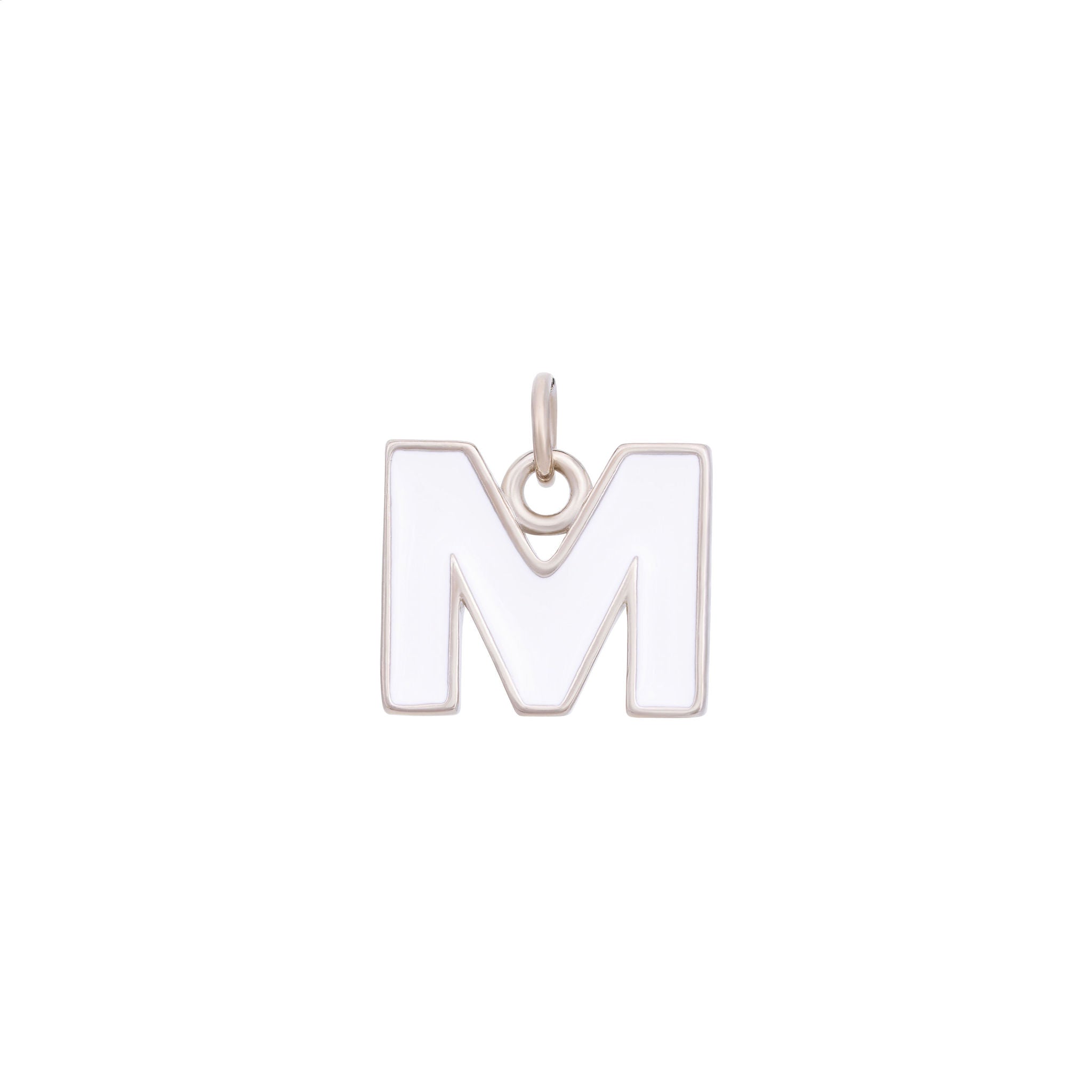White & Silver Letter Charms A-Z
