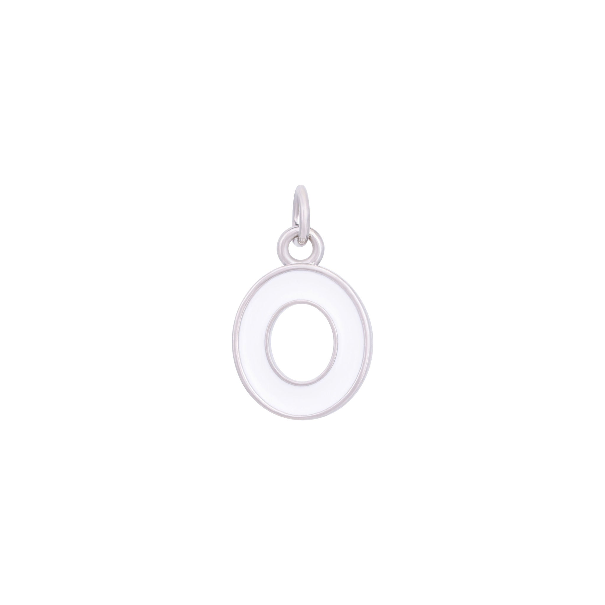 White Silver letter O#Color_White