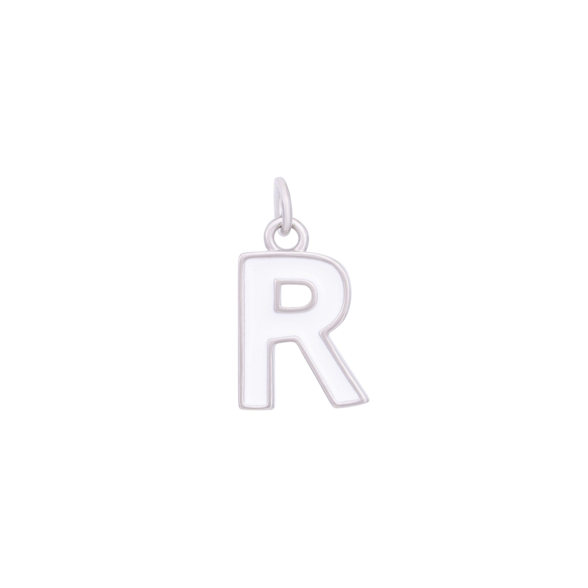 White & Silver Letter Charms A-Z