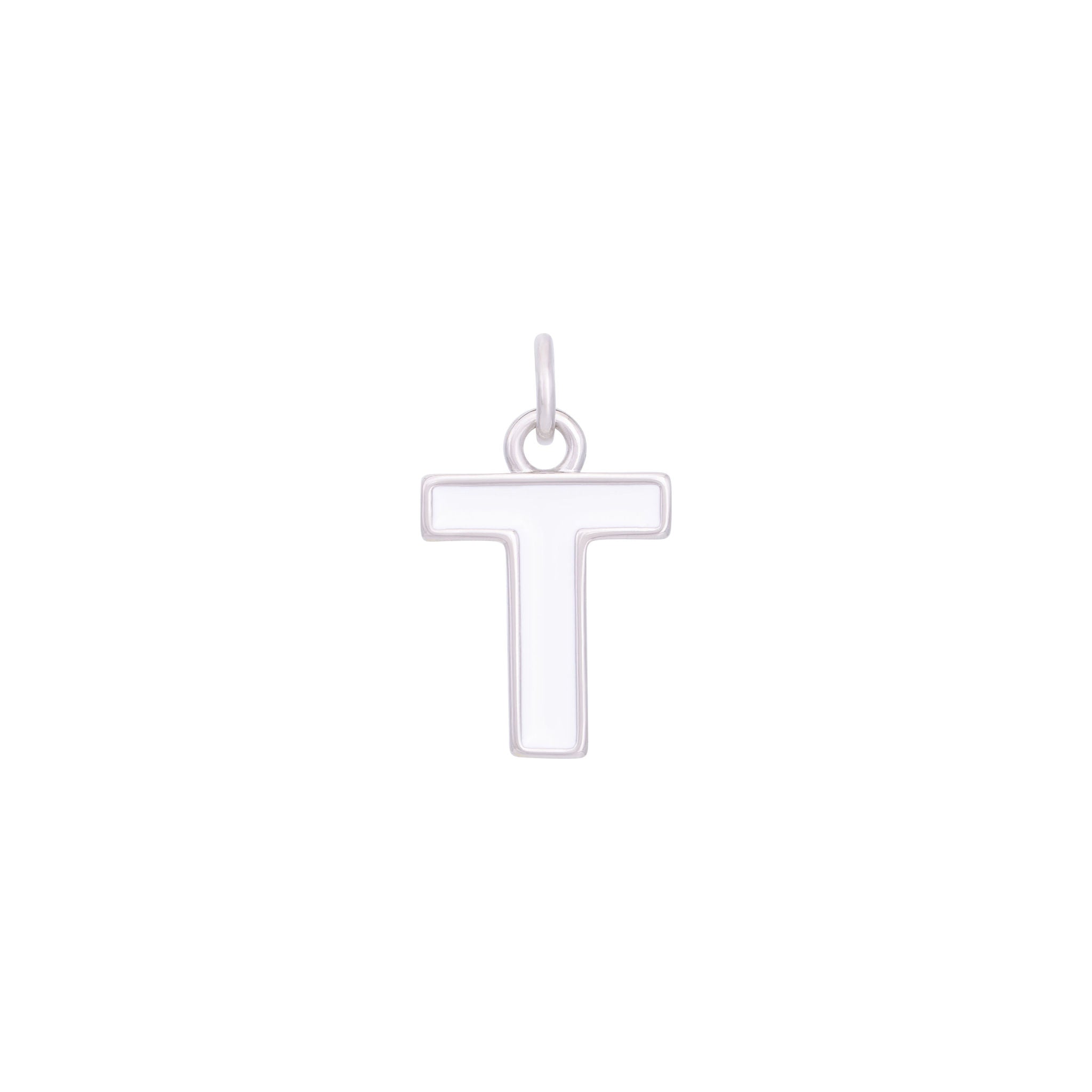 White & Silver Letter Charms A-Z