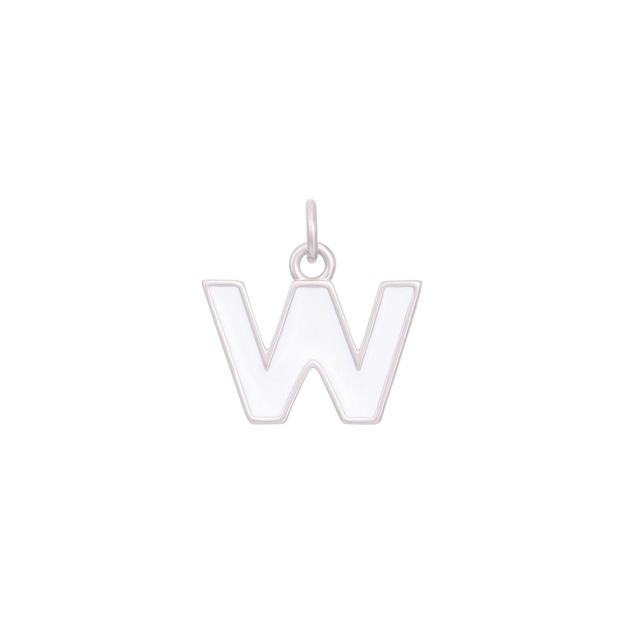 White & Silver Letter Charms A-Z