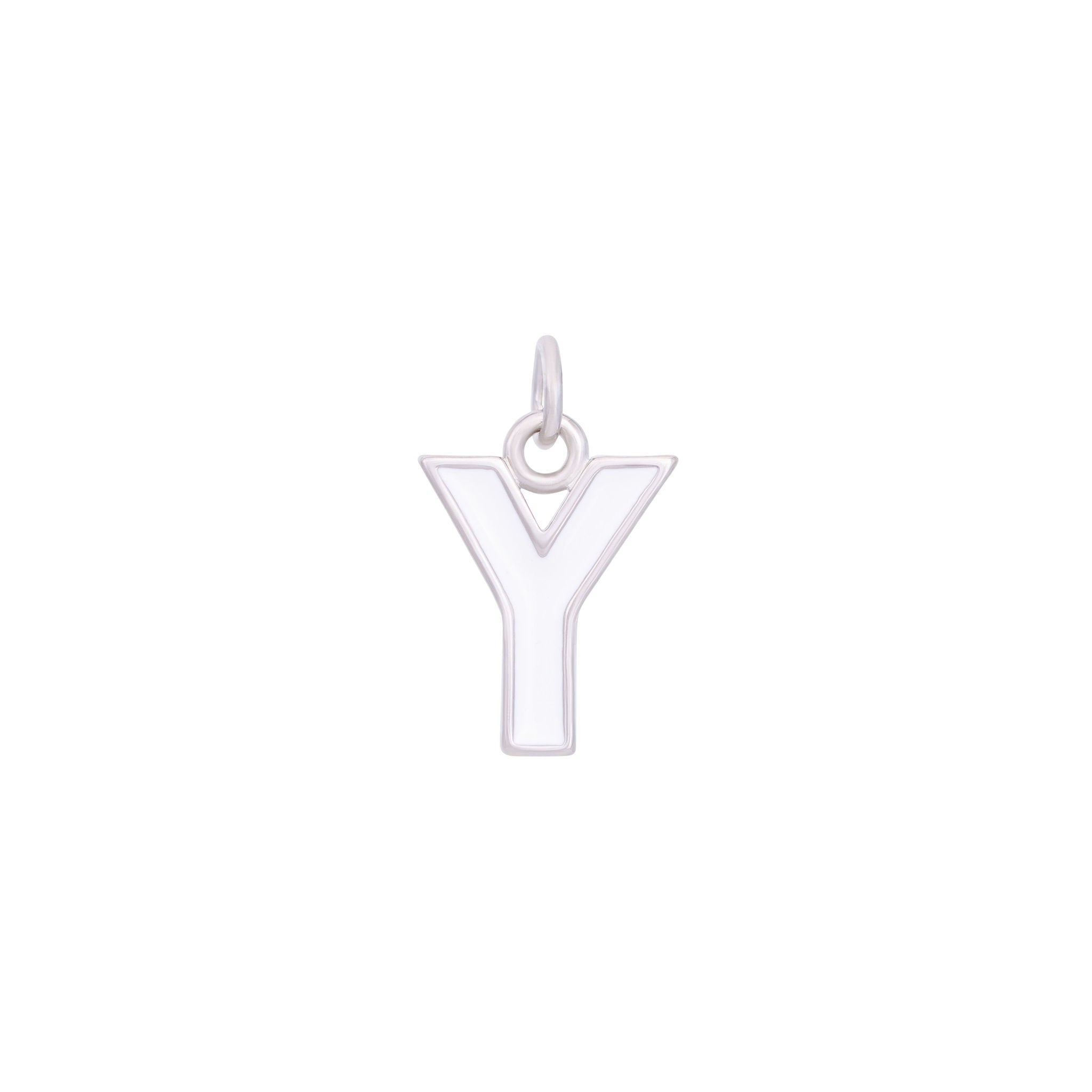 White & Silver Letter Charms A-Z