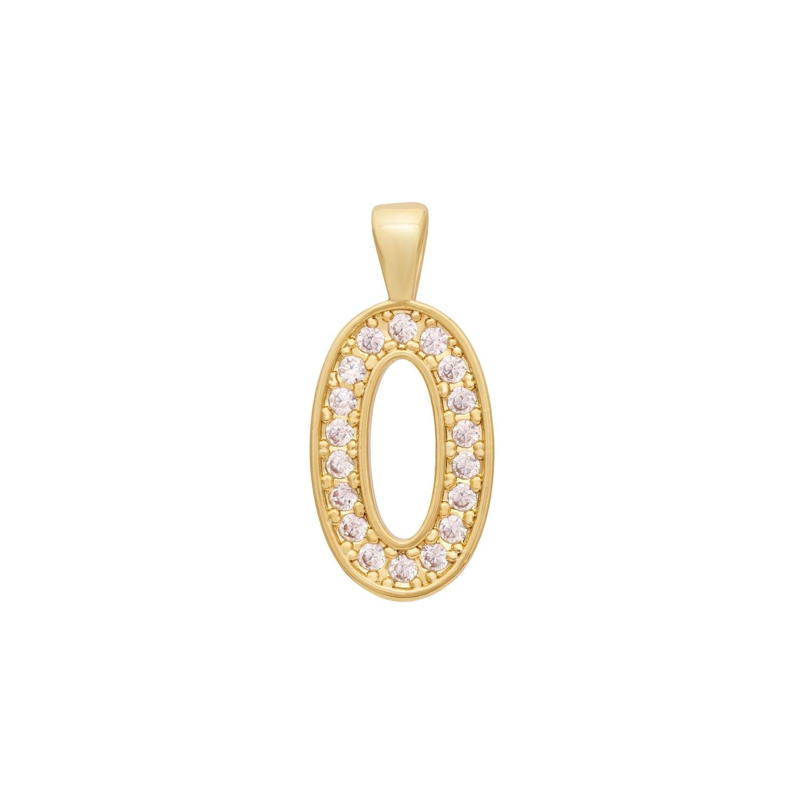 Zircon Number Charm Gold