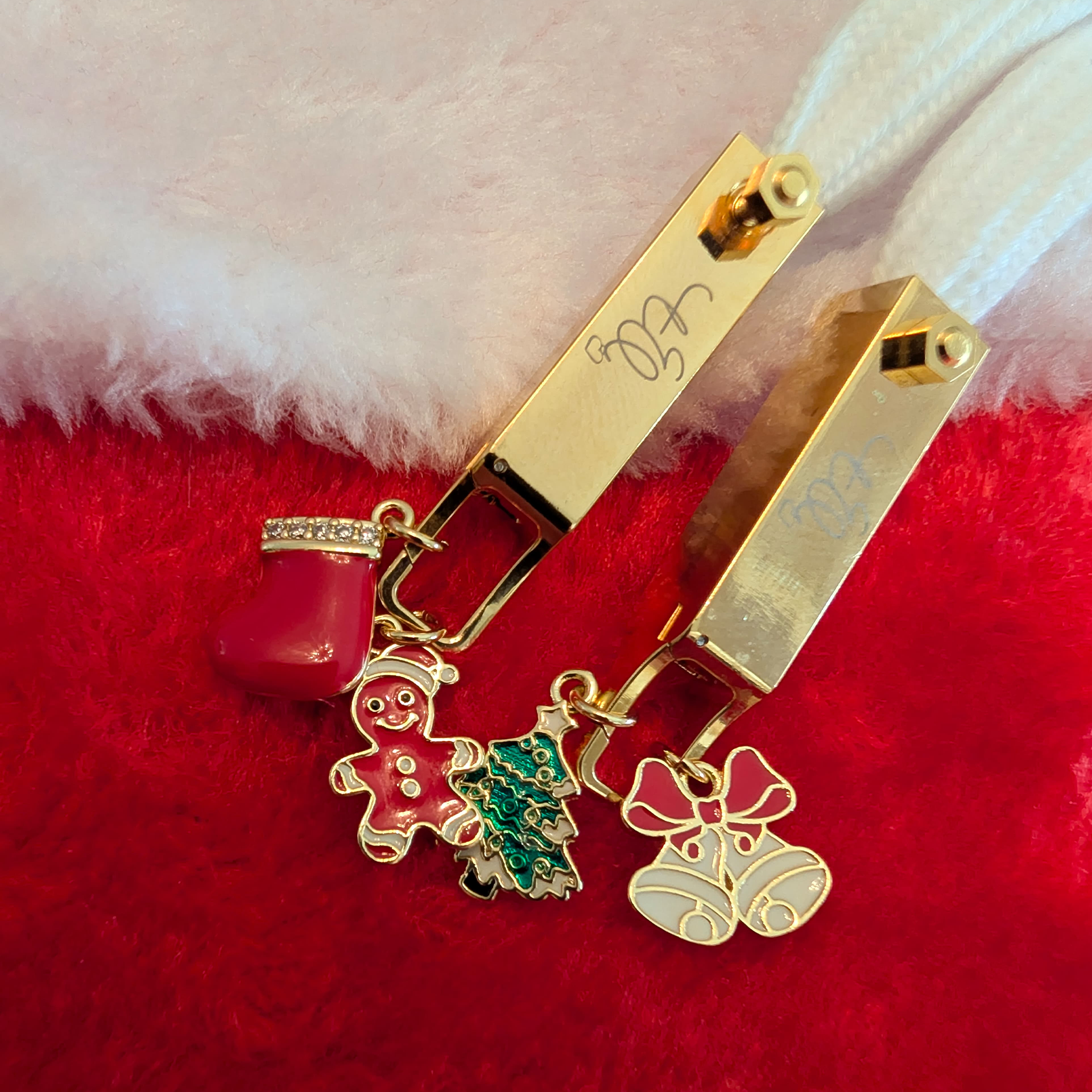 Gold Christmas Bells Charms