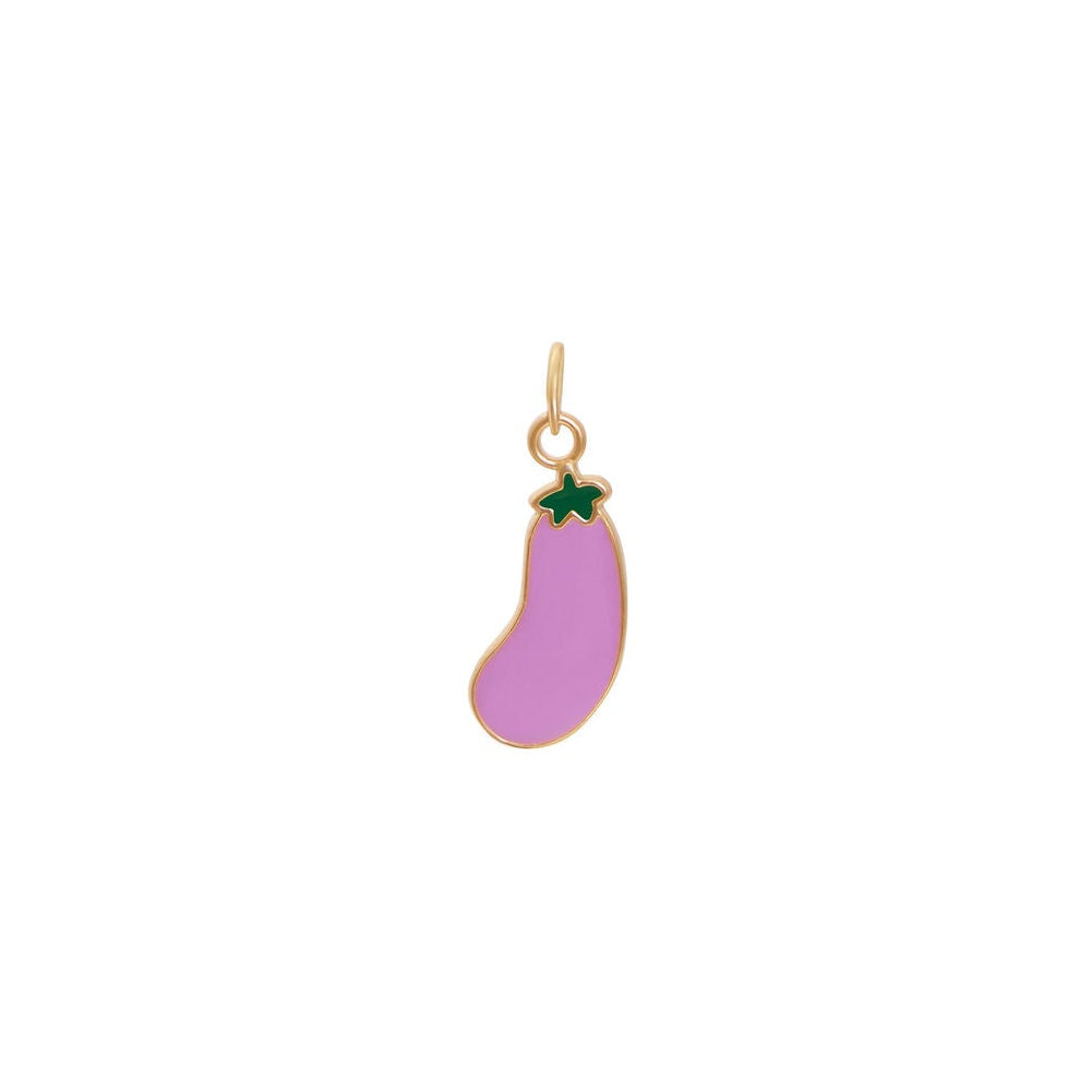 Eggplant Gold Charm