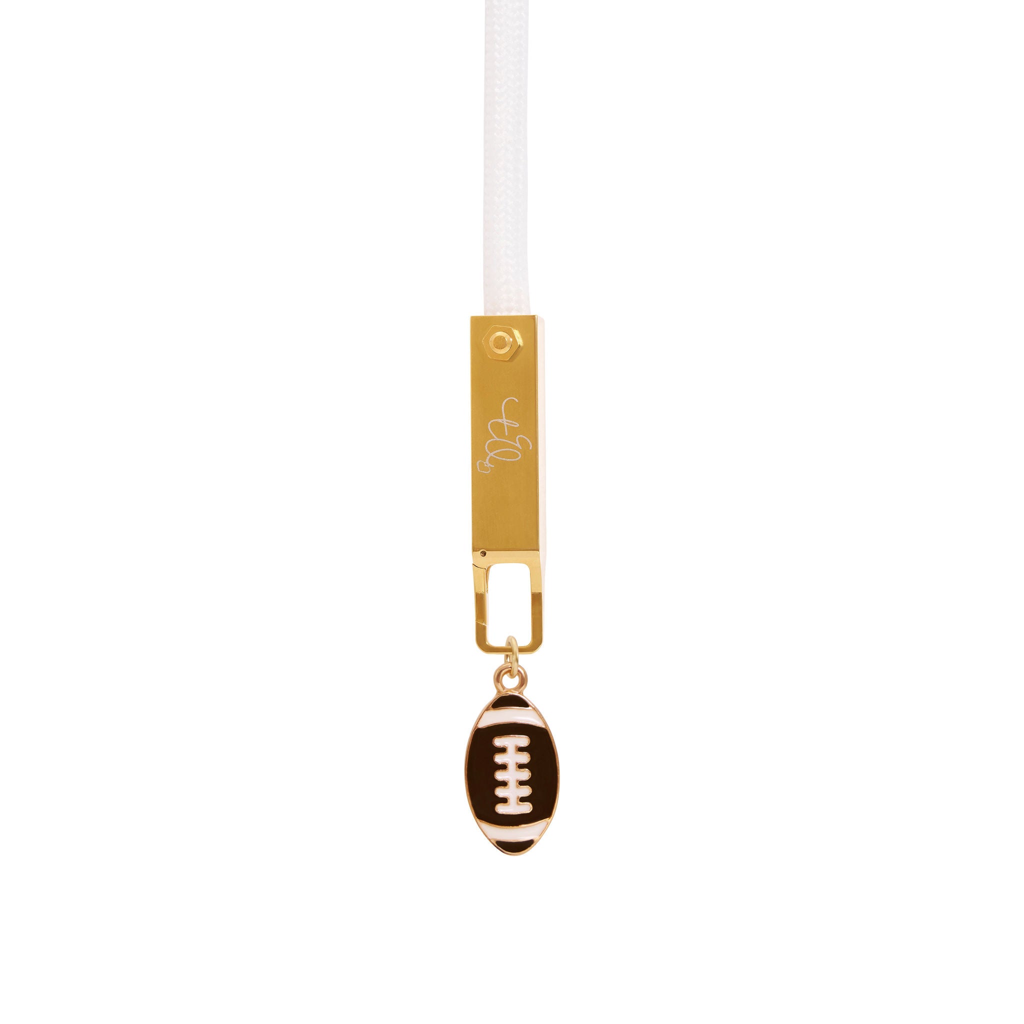 Football Enamel Gold Charm