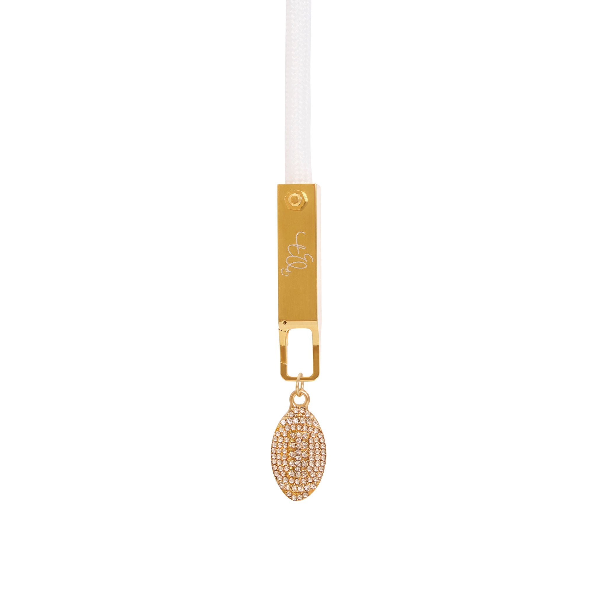 Football Zircon Gold Charm