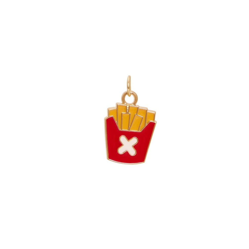 French Fries Gold Charm