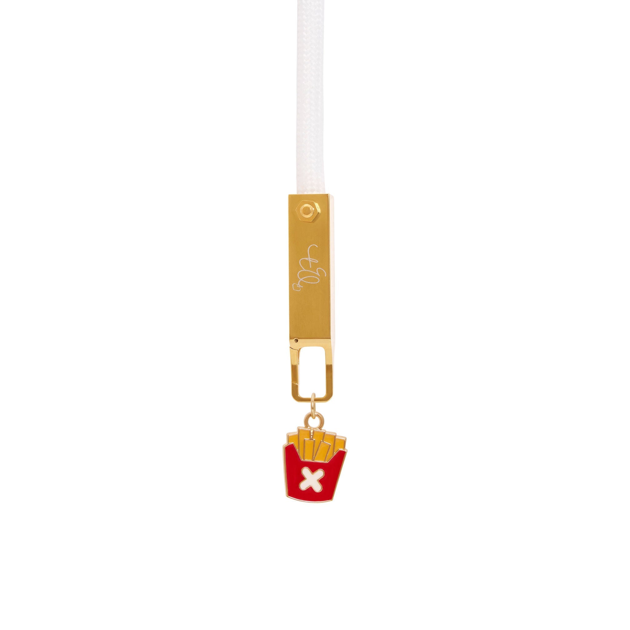 French Fries Gold Charm