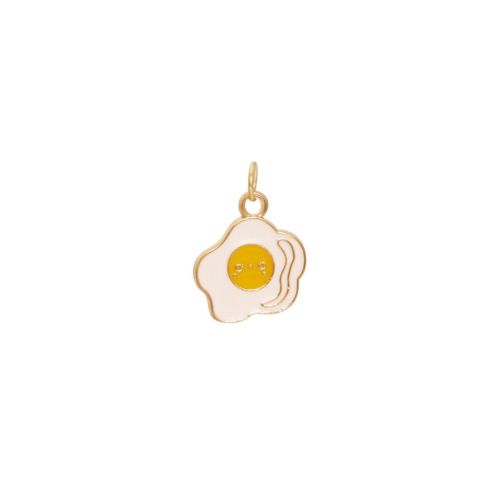 Fried Egg Gold Charm