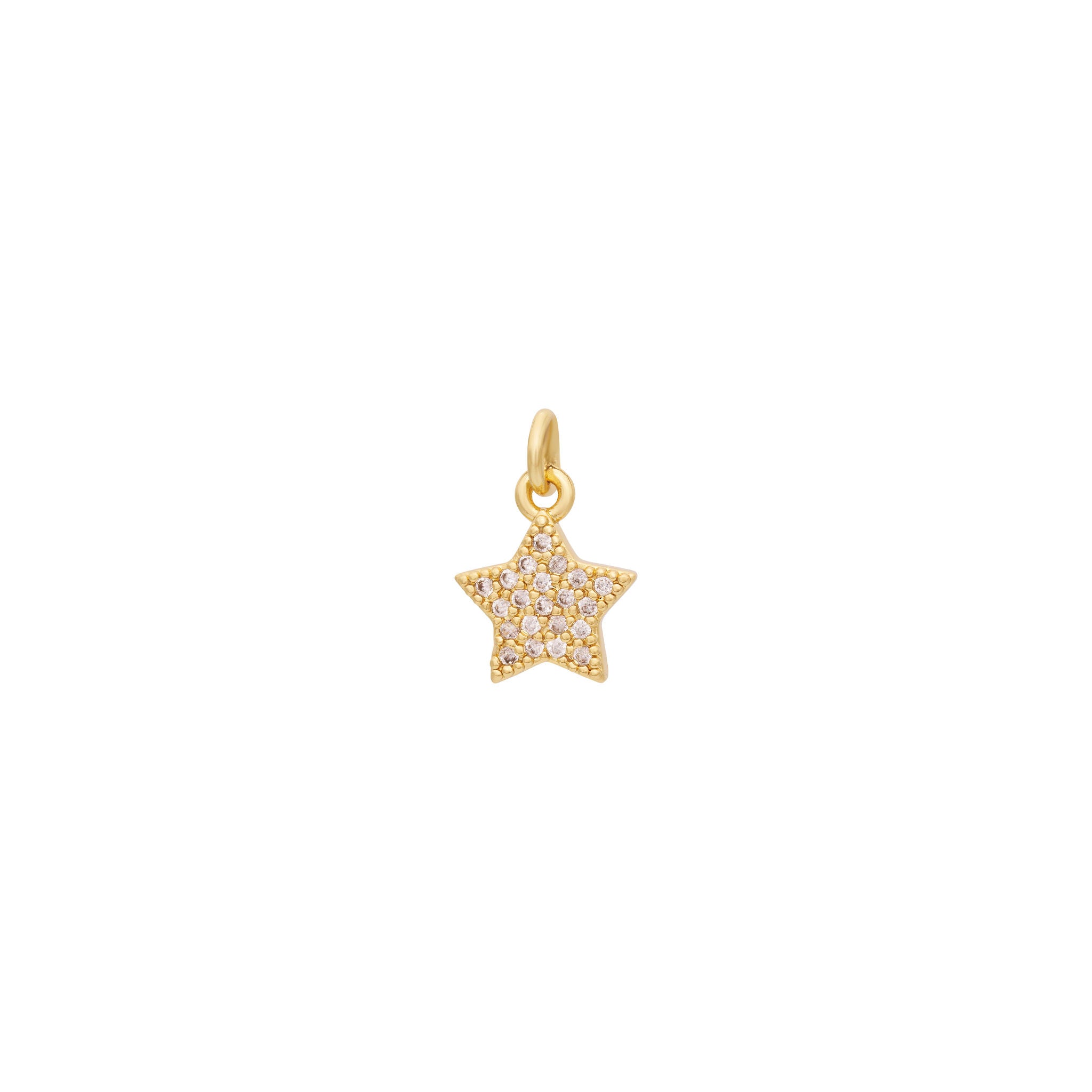 Zircon Star Charm - Gold