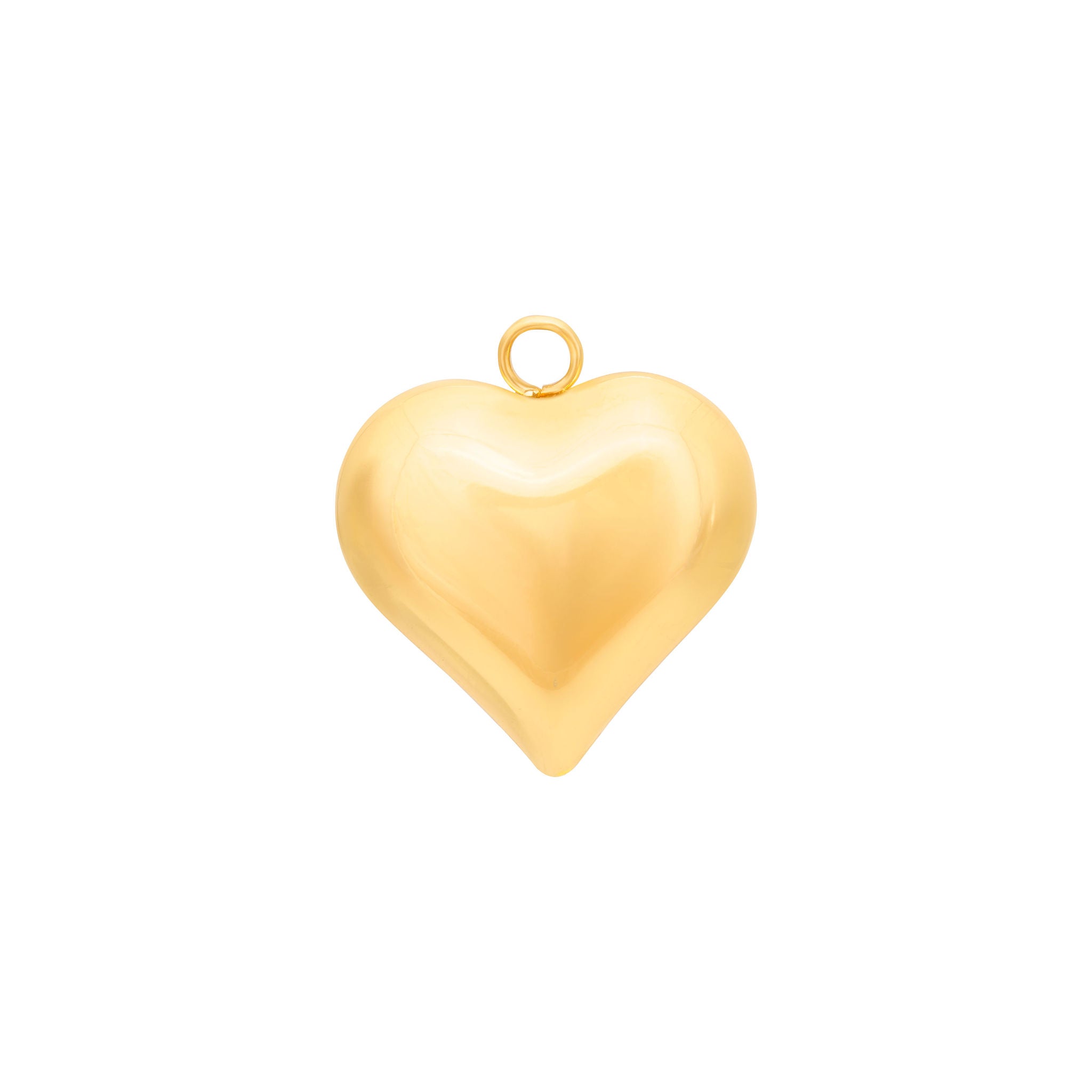 Small Bubble Heart Charm - Gold