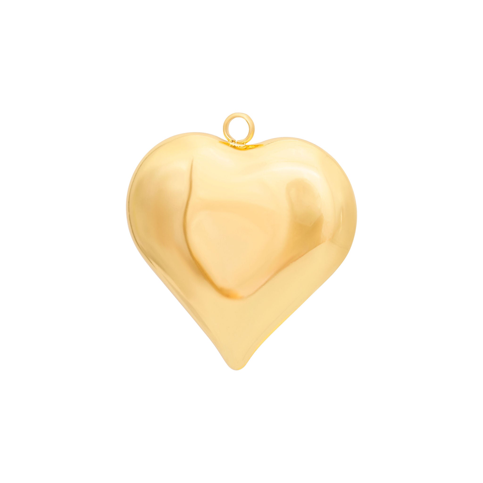 Large Bubble Heart Charm - Gold