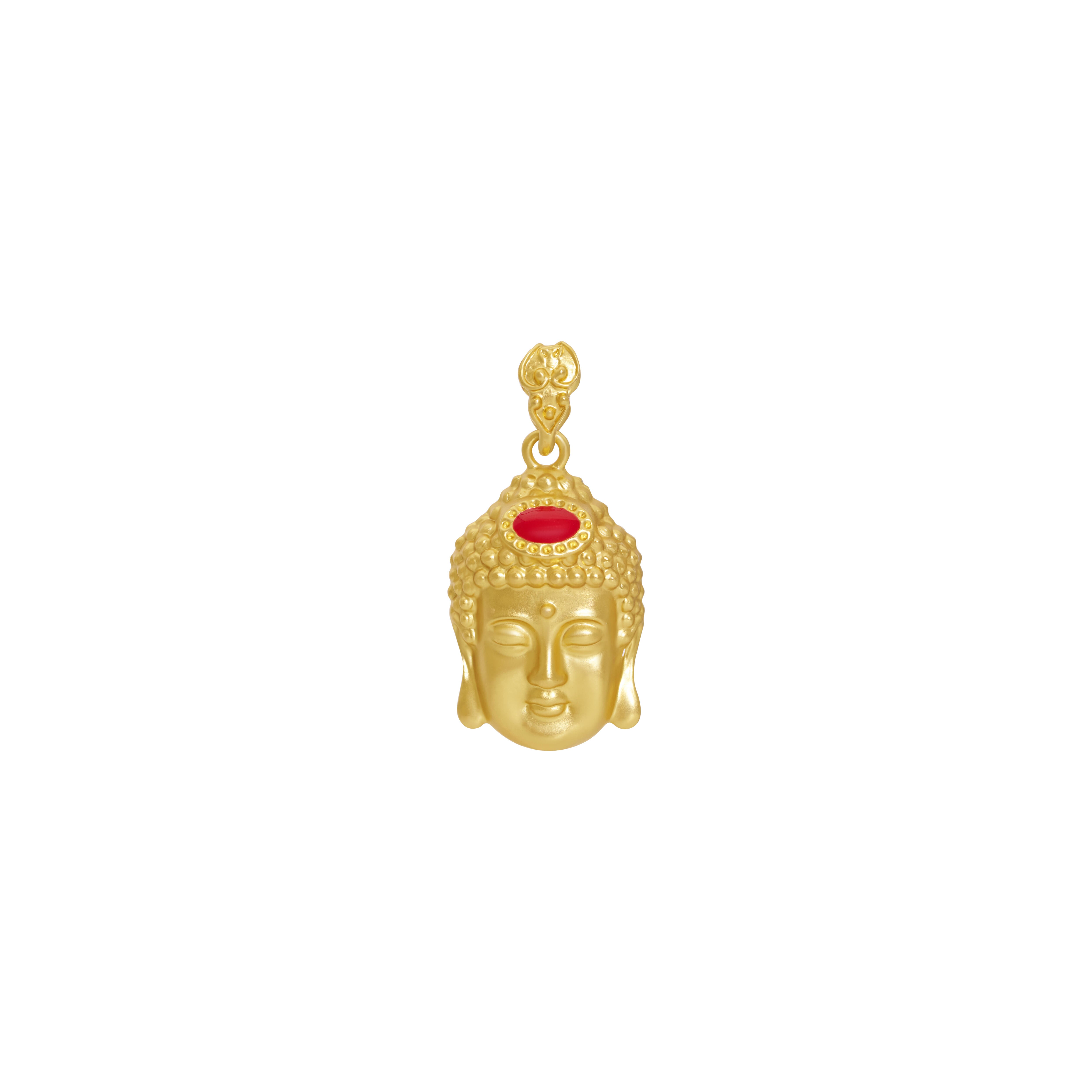 Buddha Head Charm - Gold