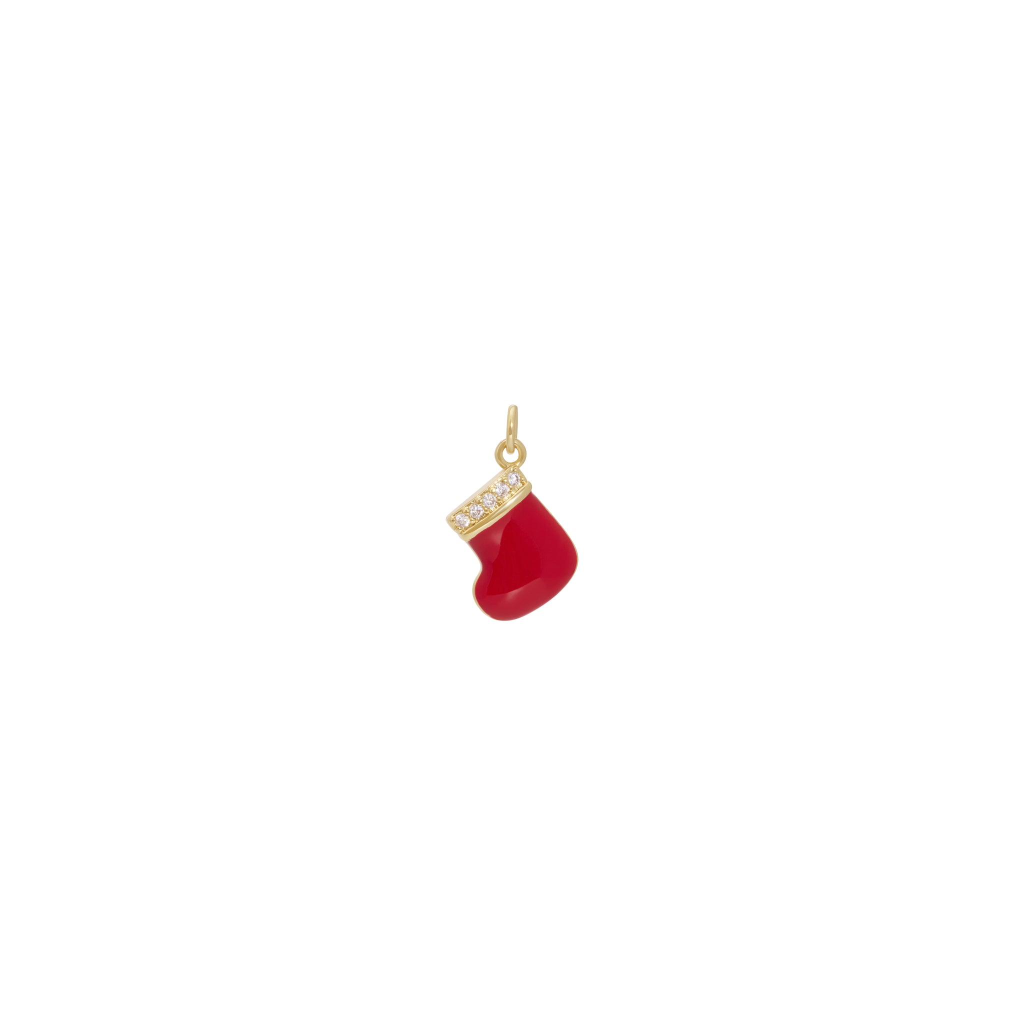 Gold Christmas Stocking Charm