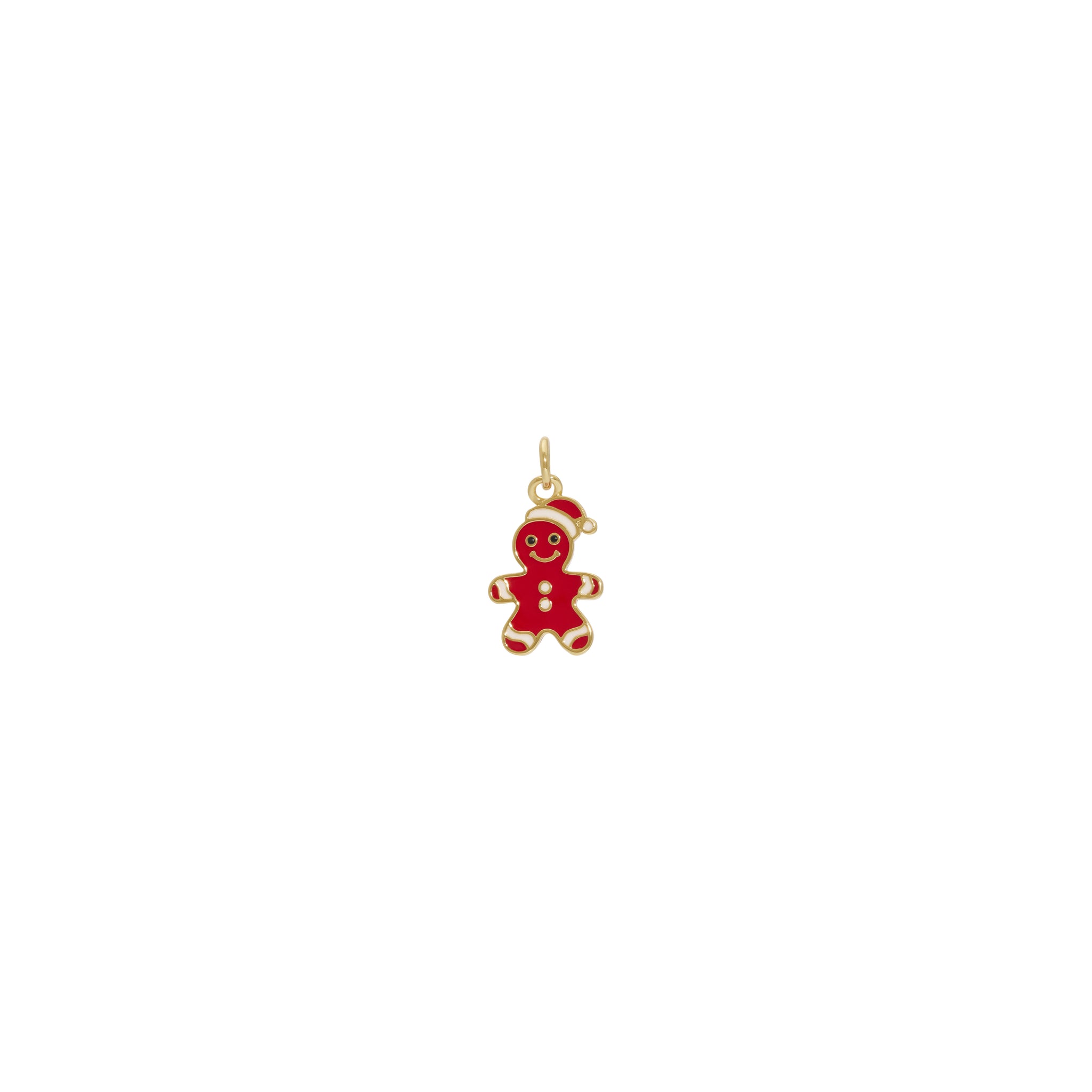 Gold Gingerbread Man Charm