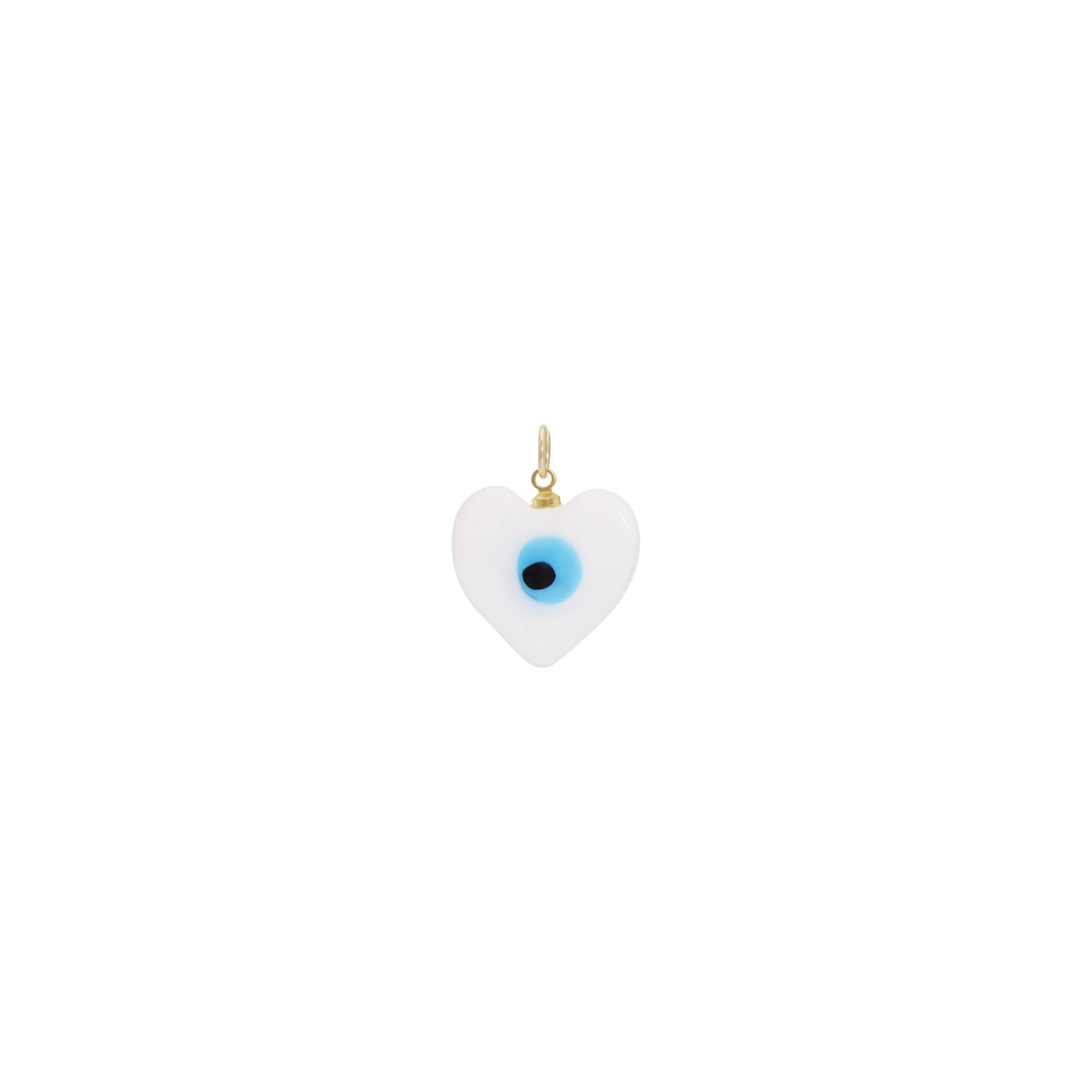 Gold Evil Eye Heart Charm