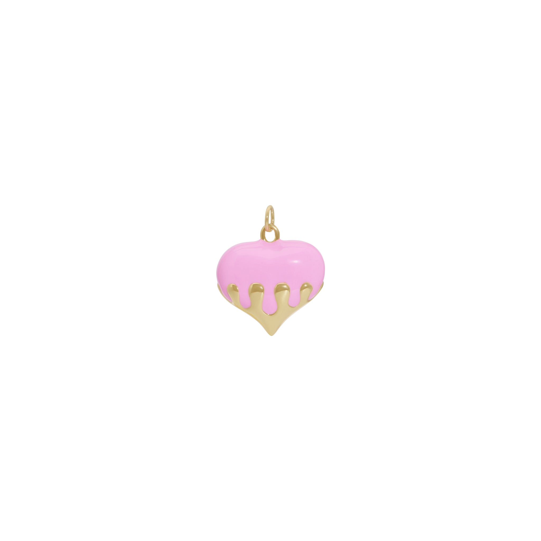 Gold Drip Heart Charm