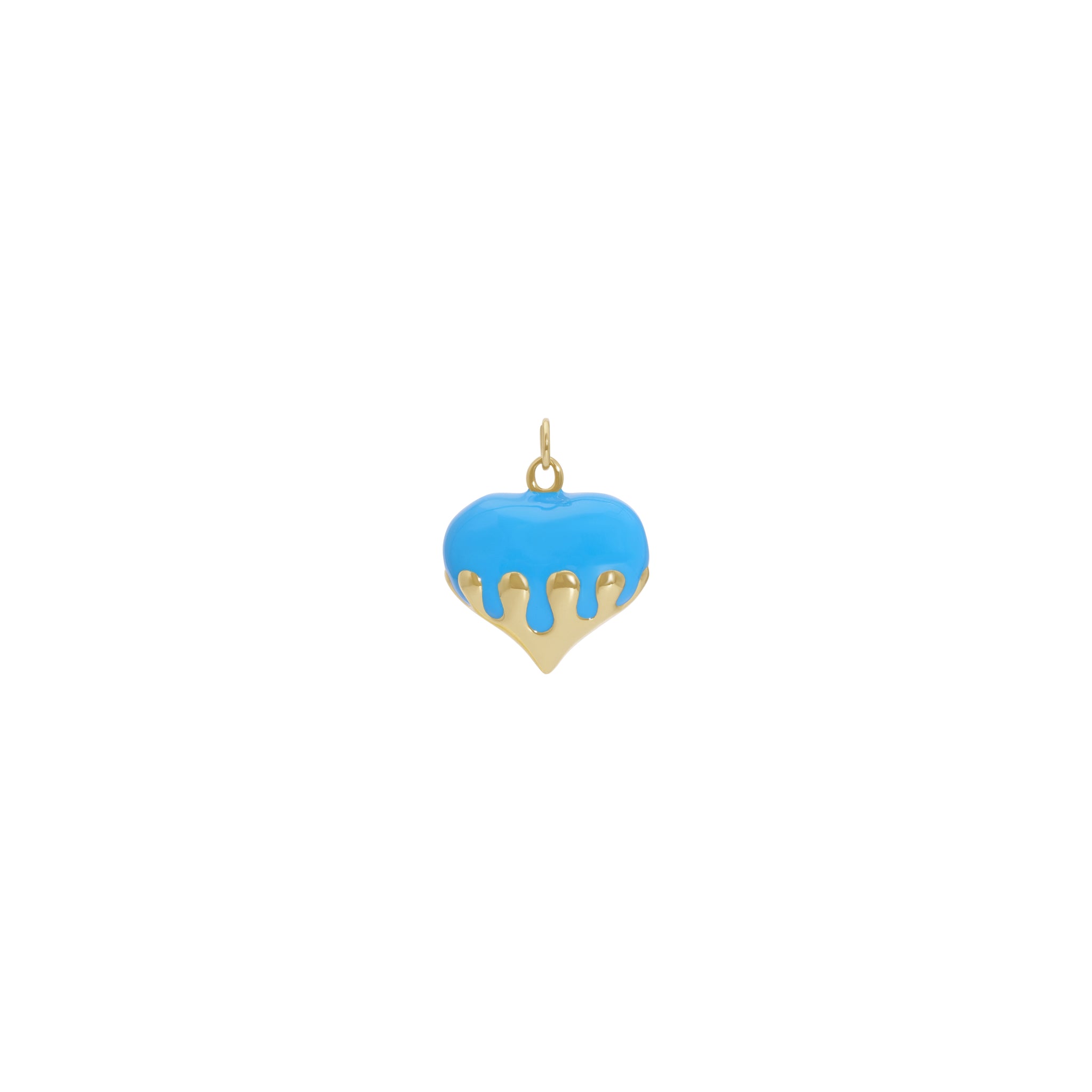 Gold Drip Heart Charm