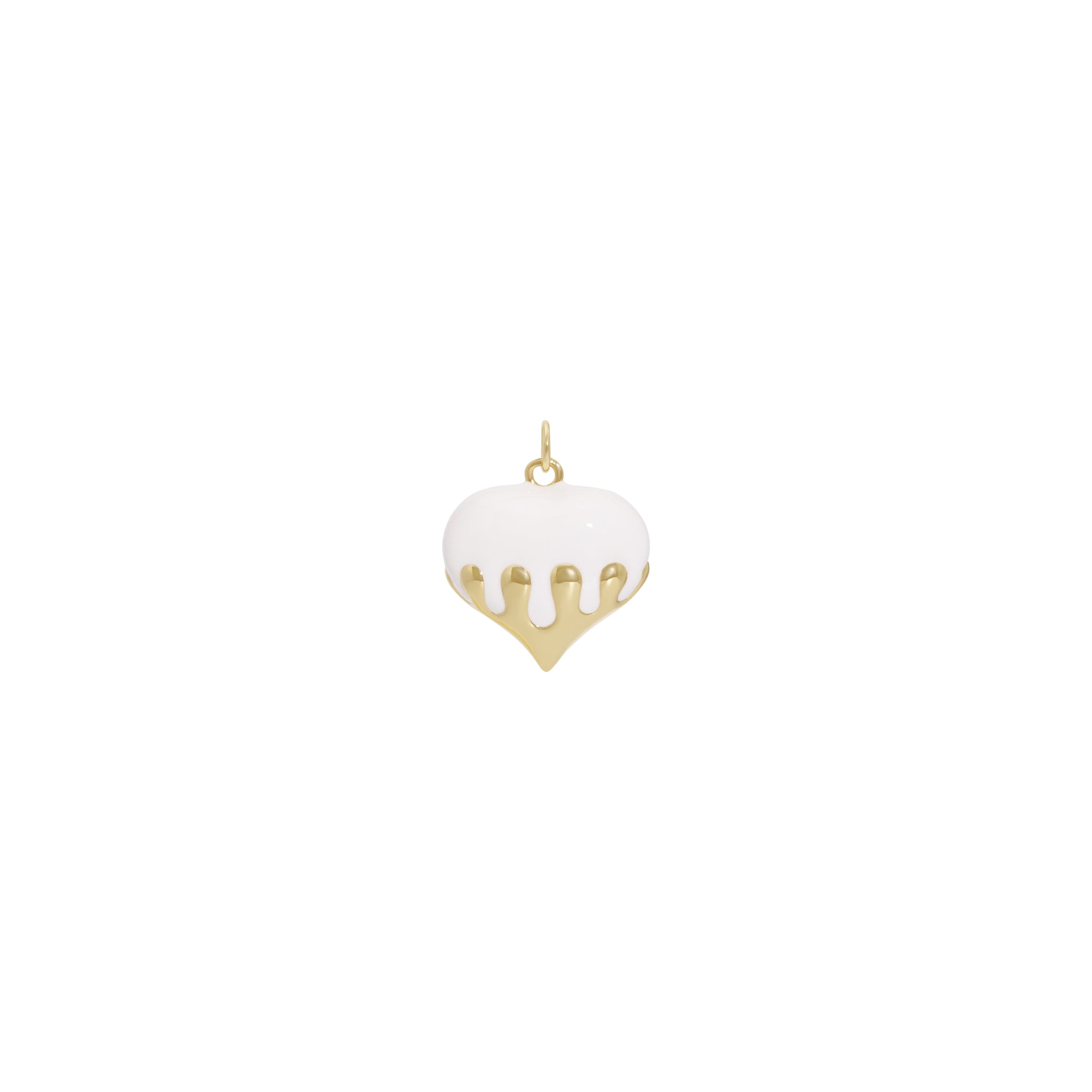 Gold Drip Heart Charm