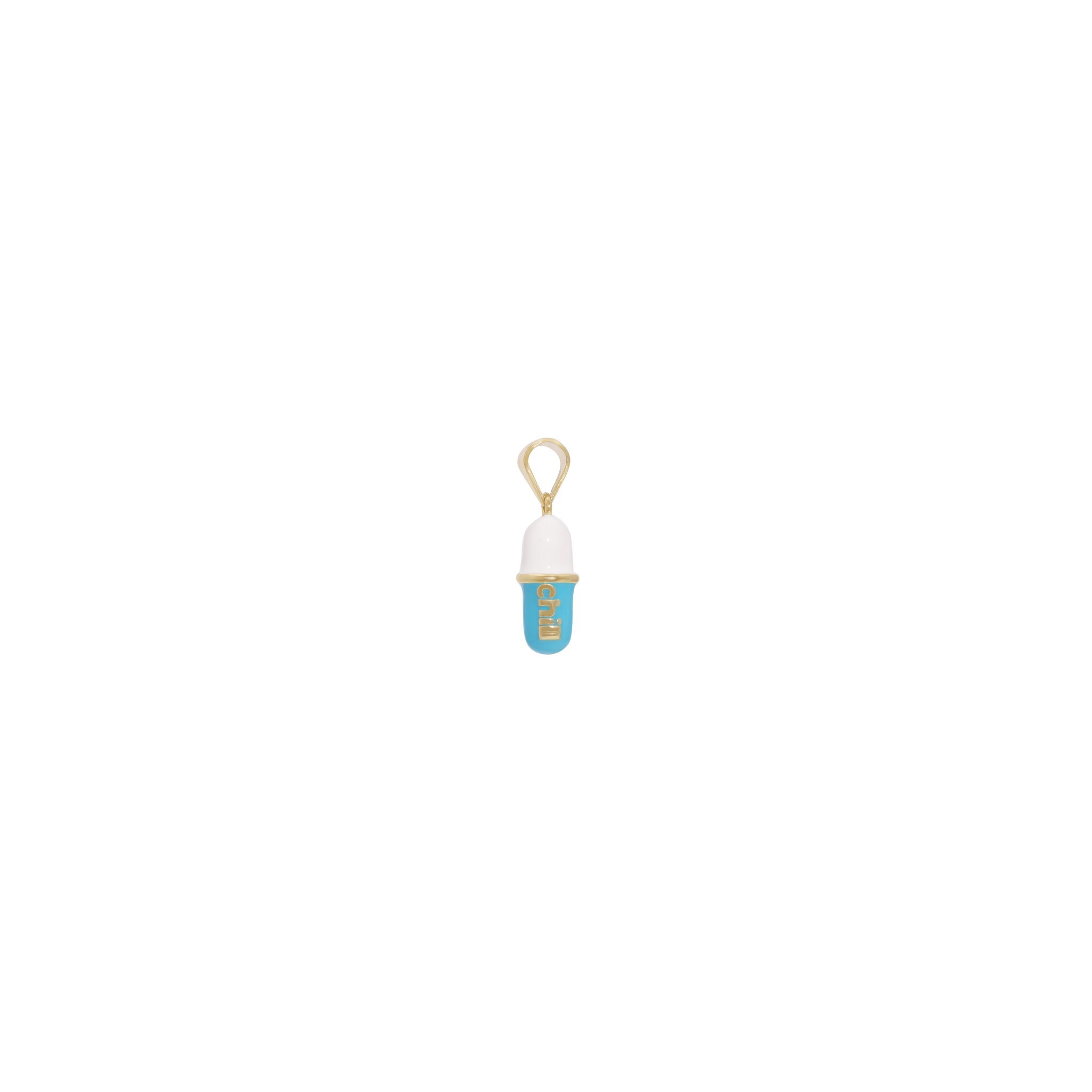 Gold Chill Pill Charm